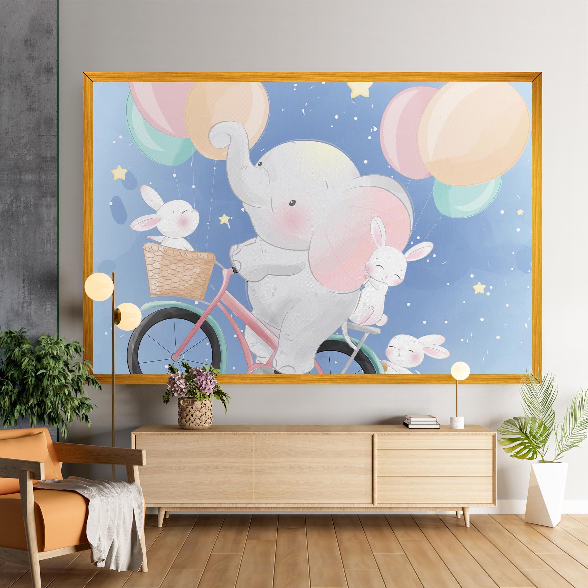 Tablou Canvas Bike Elephant mockup 9