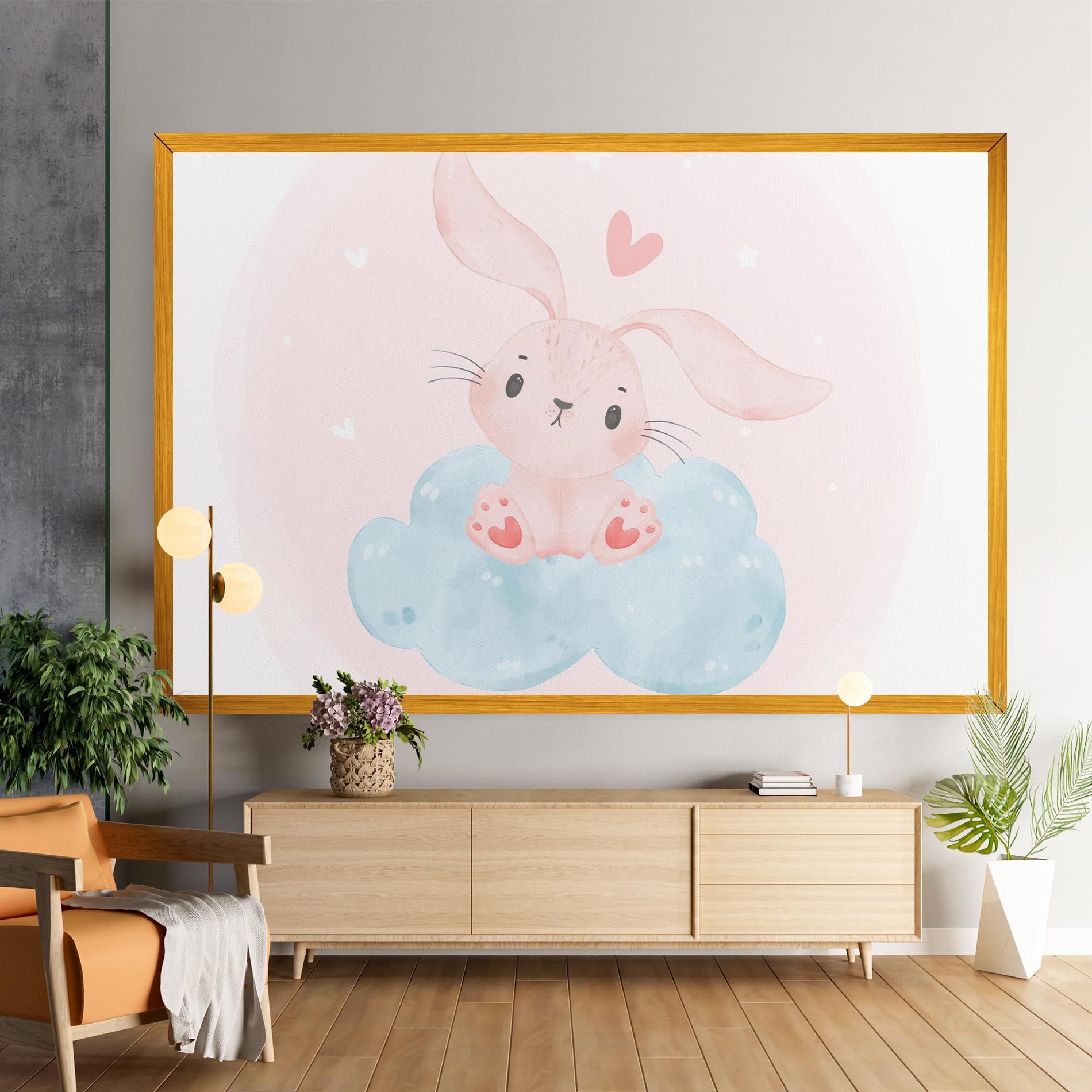 Cloud Pink Bunny mockup 9