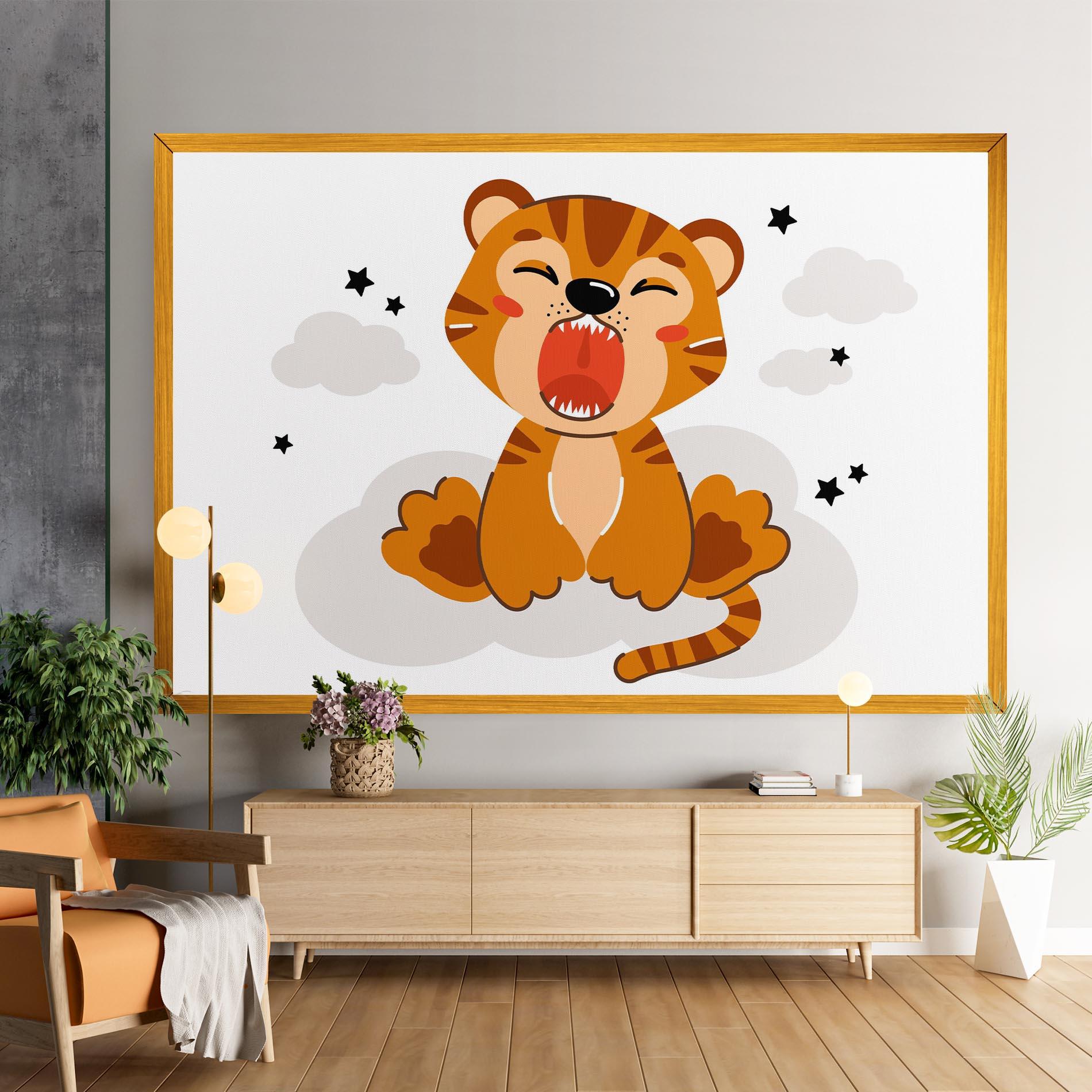 Tablou Canvas Cute Sleepy Tiger mockup 9