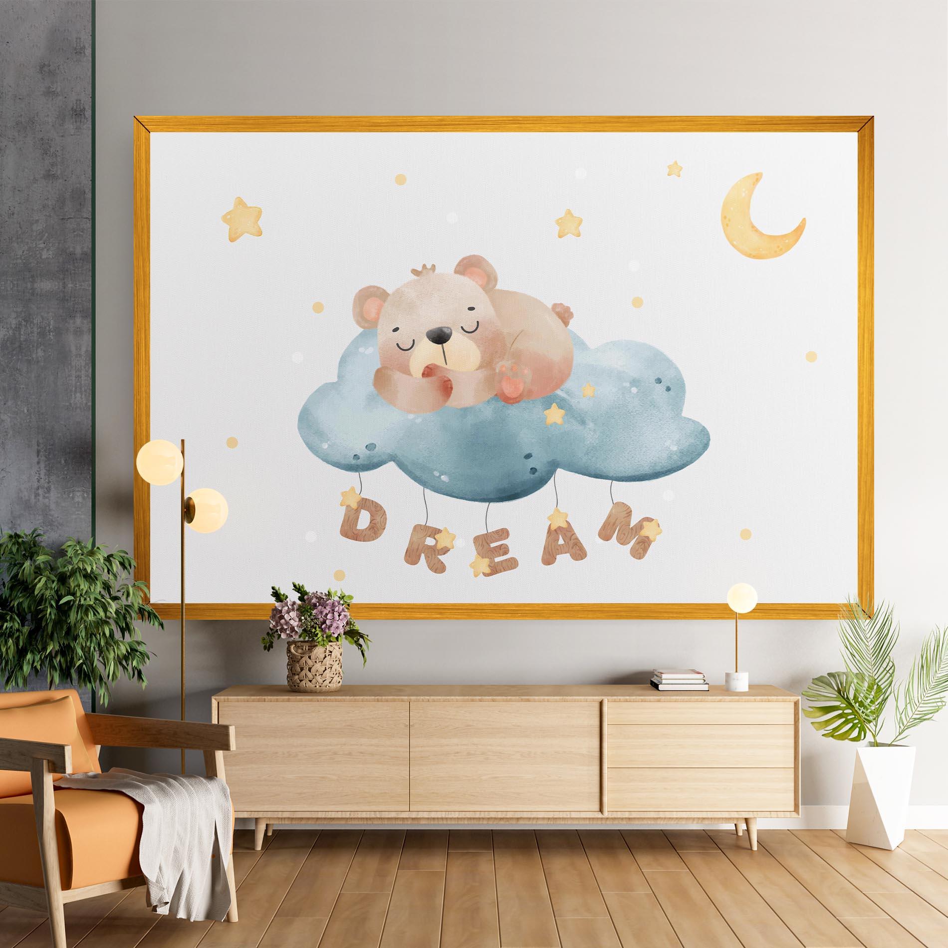 Tablou Canvas Dream Sleepy Bear mockup 9