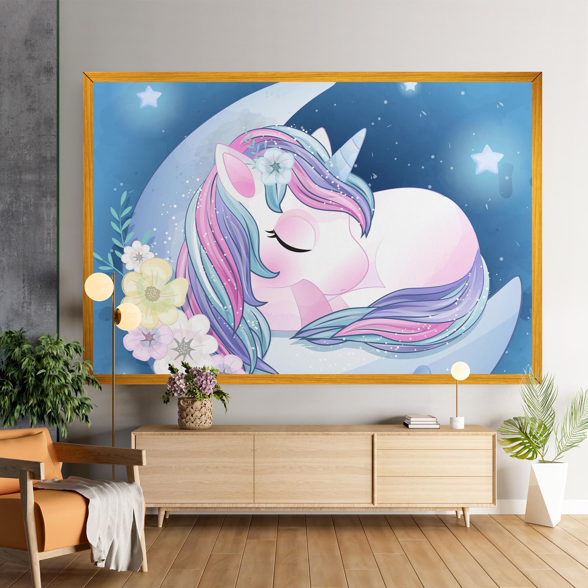 Tablou Canvas Moon Unicorn mockup 9