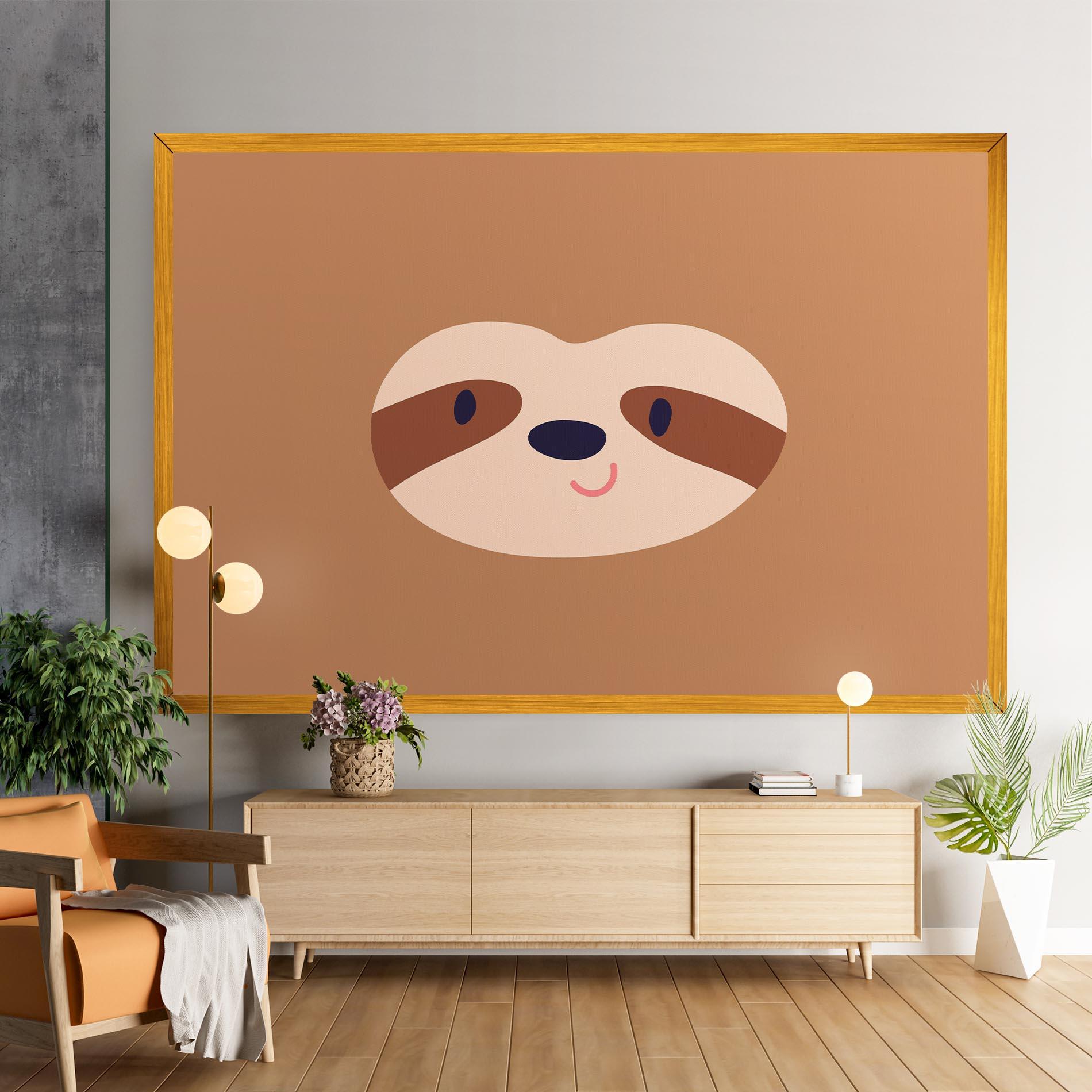 Tablou Canvas Sloth Face Portrait mockup 9