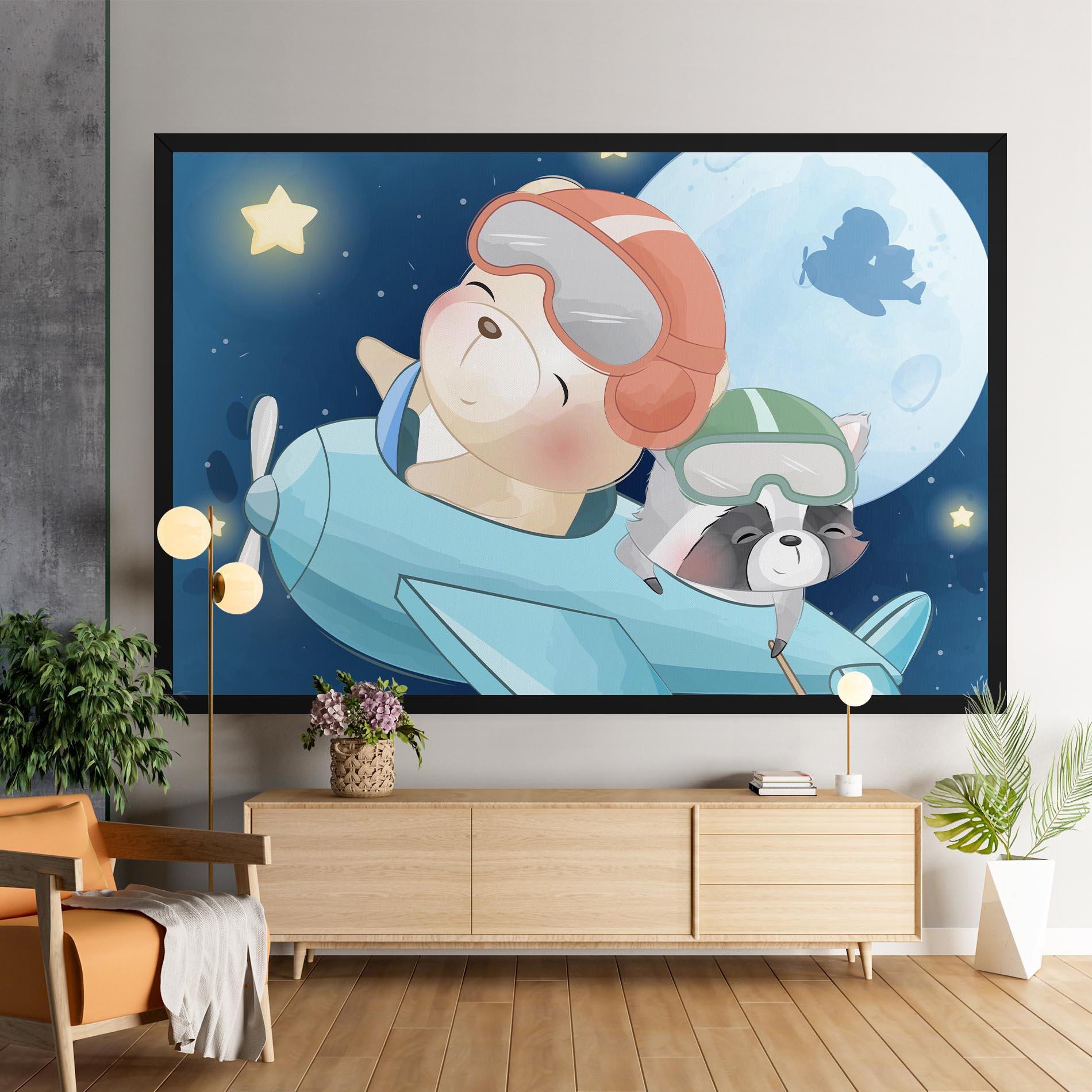 Tablou Canvas Bear Flying Star mockup 9