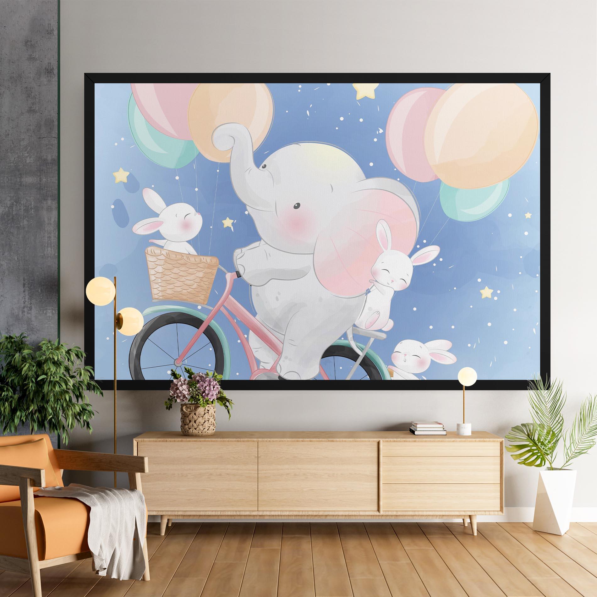 Tablou Canvas Bike Elephant mockup 9