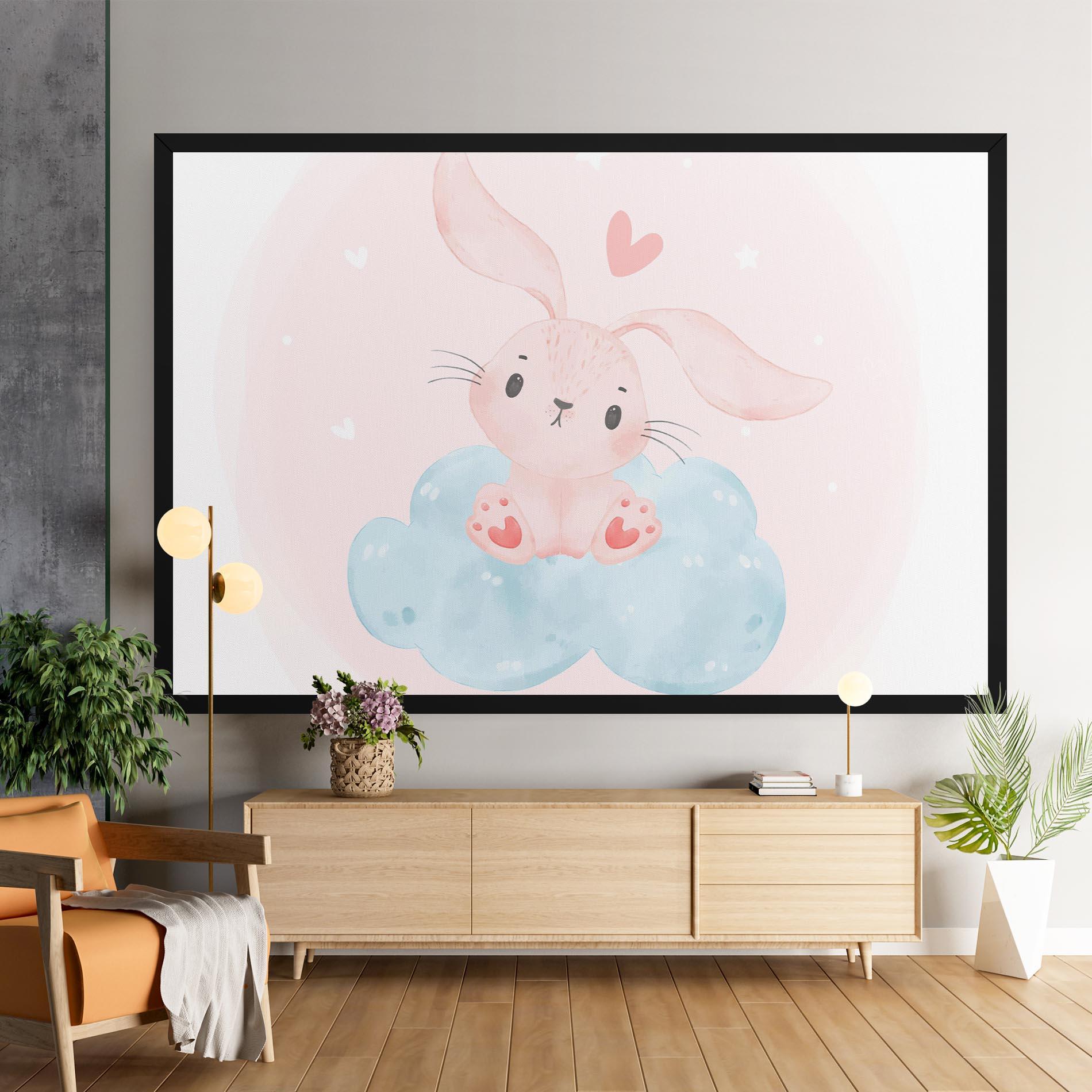 Tablou Canvas Cloud Pink Bunny mockup 9