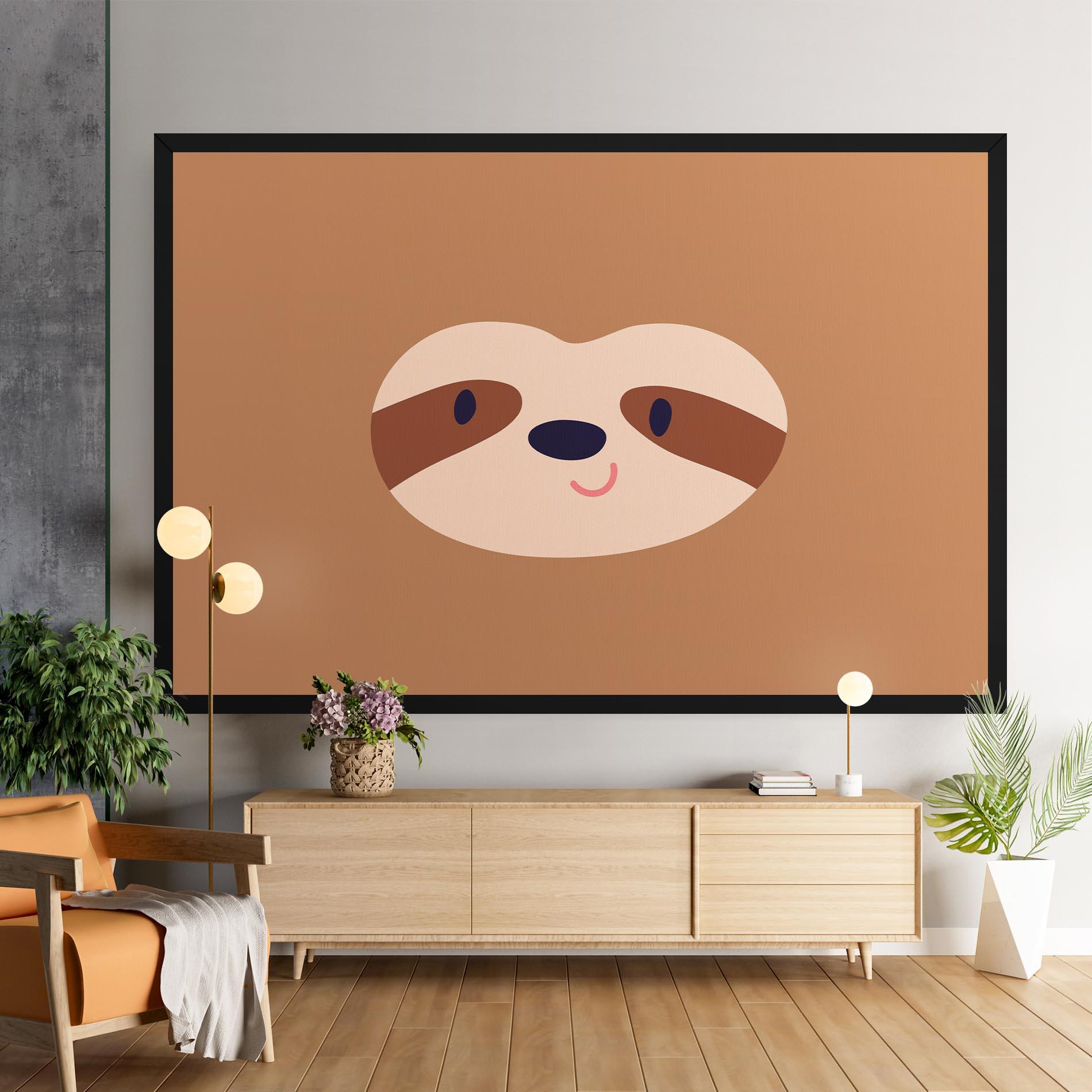 Tablou Canvas Sloth Face Portrait mockup 9