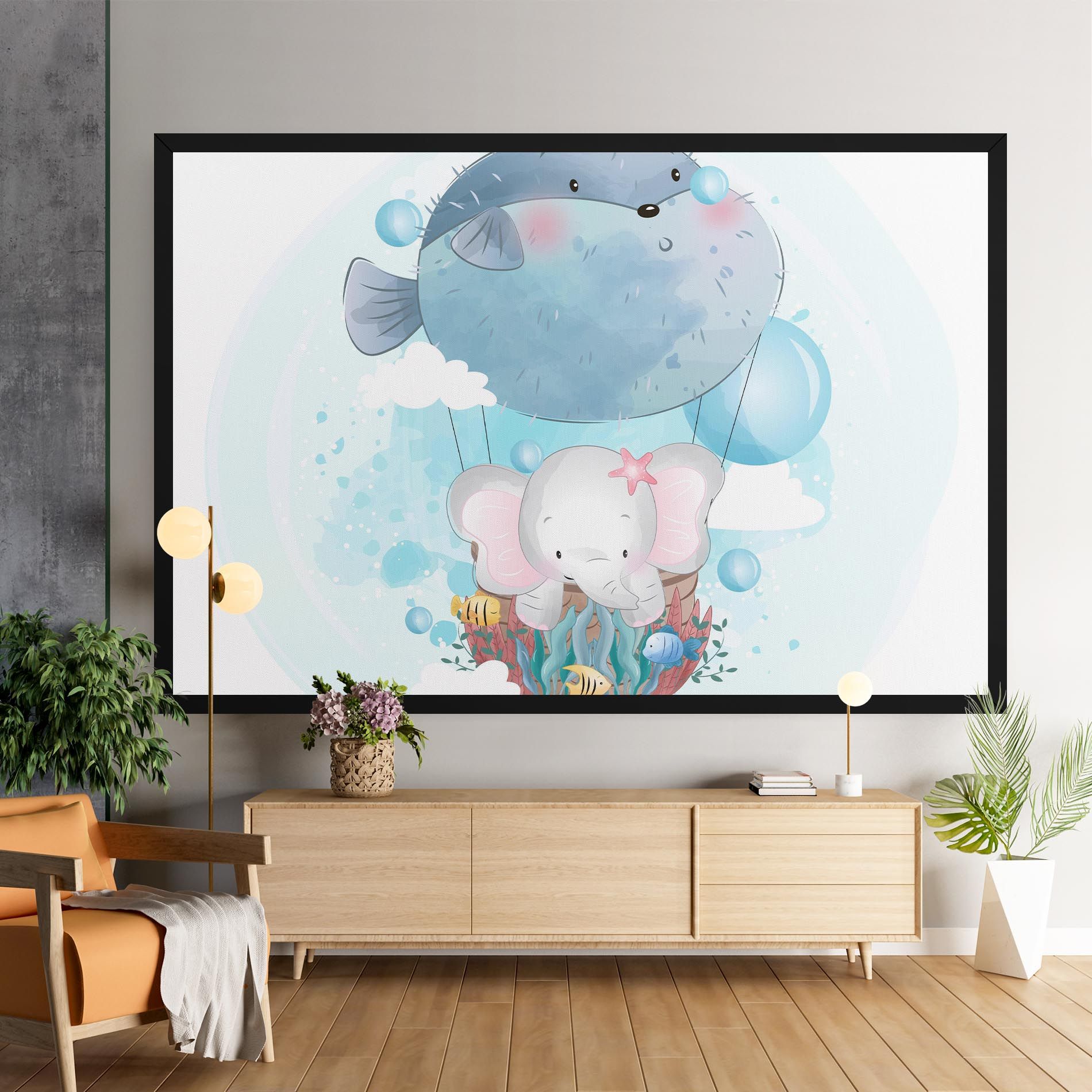 Swiming Elephant mockup 9