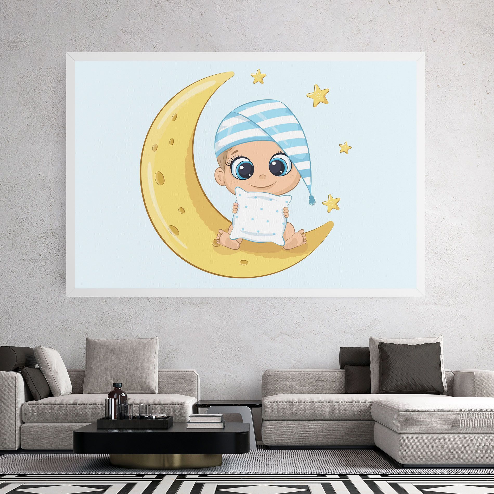 Baby On Moon mockup 2