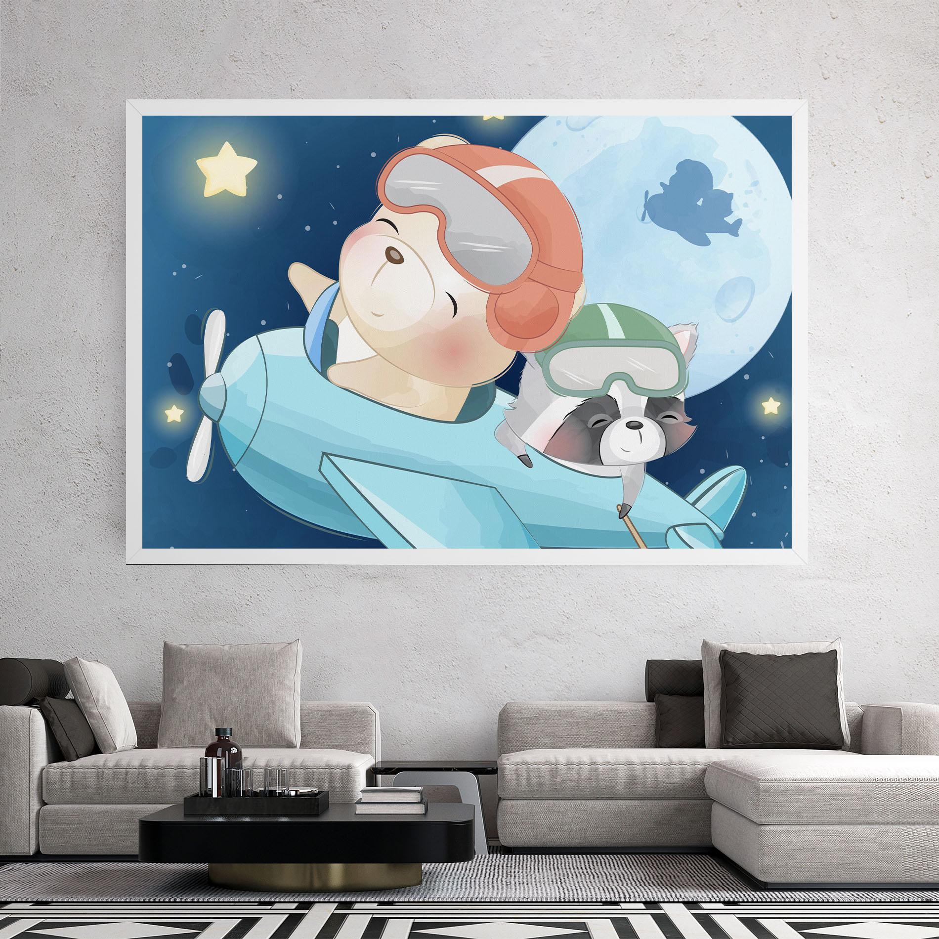 Tablou Canvas Bear Flying Star mockup 2