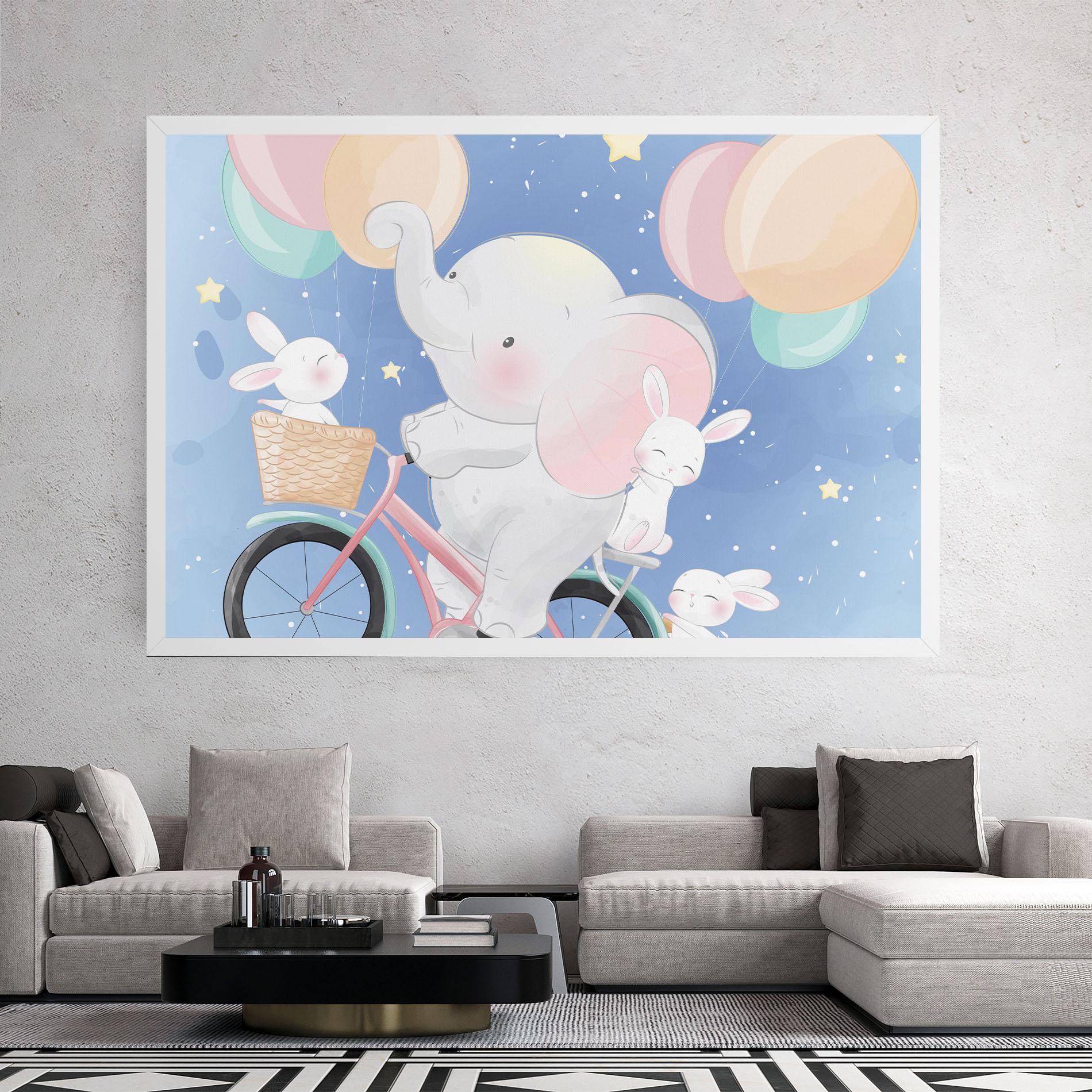 Tablou Canvas Bike Elephant mockup 2