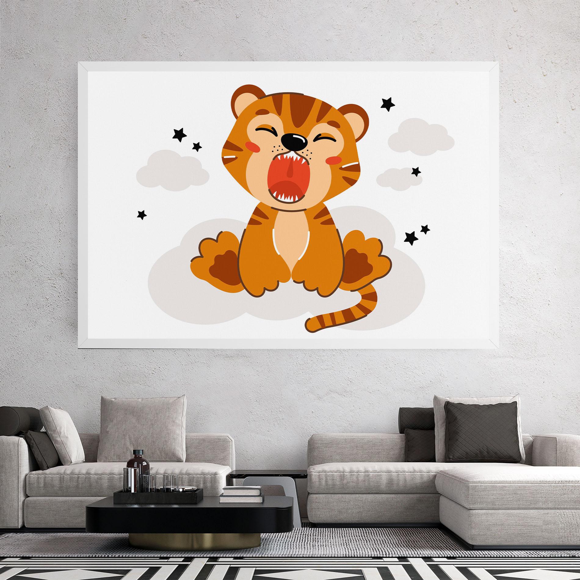 Tablou Canvas Cute Sleepy Tiger mockup 2