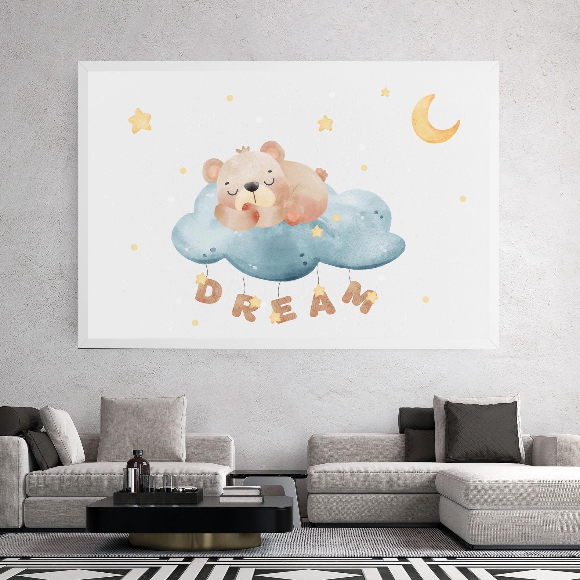 Tablou Canvas Dream Sleepy Bear mockup 2