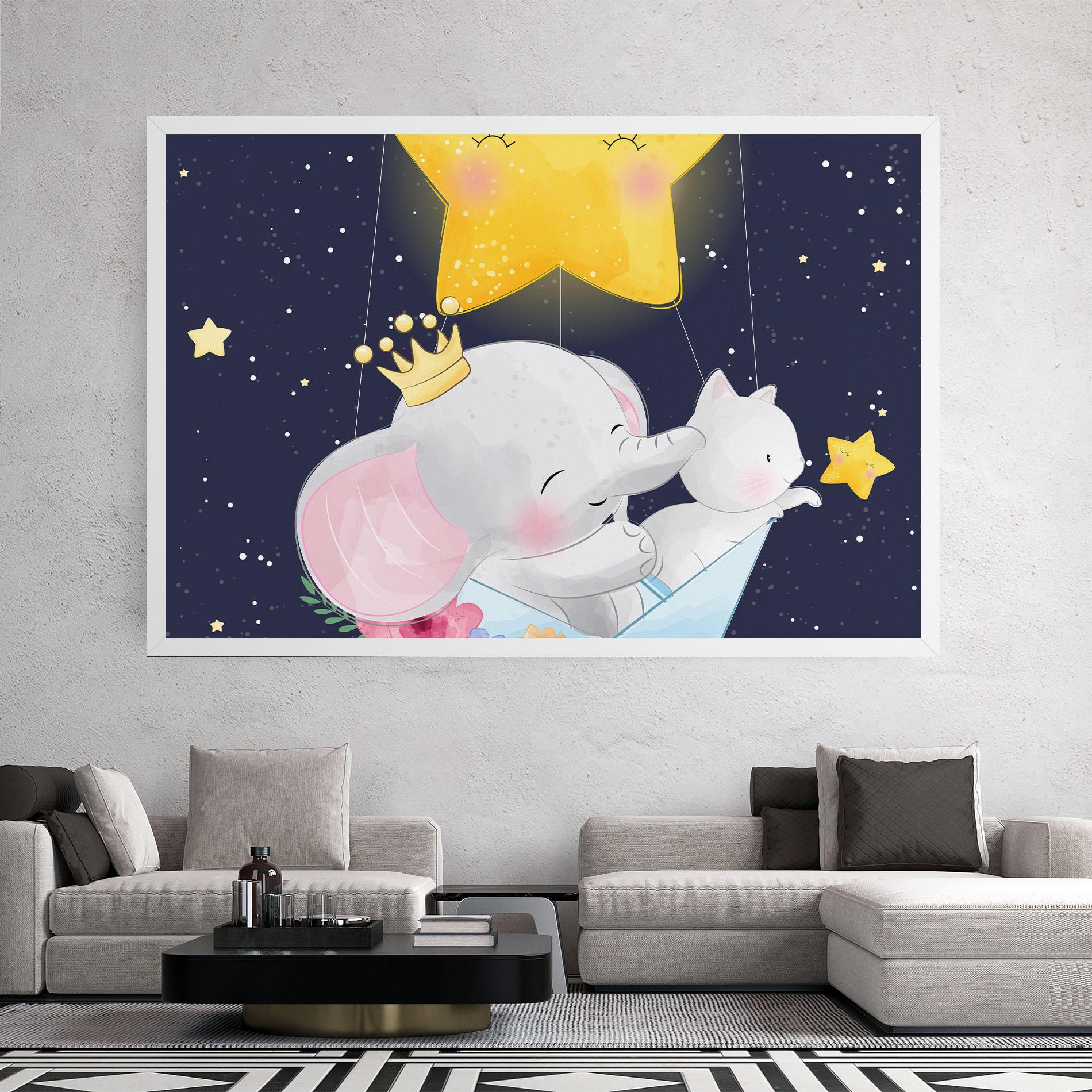 Tablou Canvas Elephant Cat mockup 2