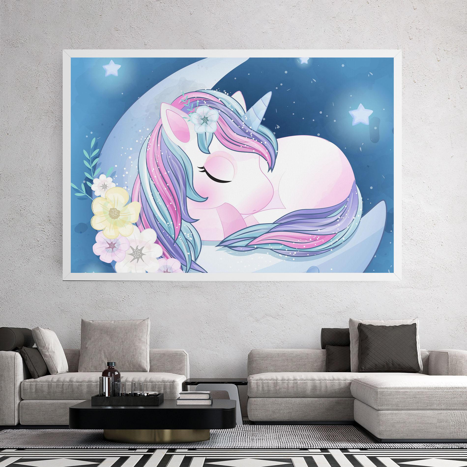 Tablou Canvas Moon Unicorn mockup 2