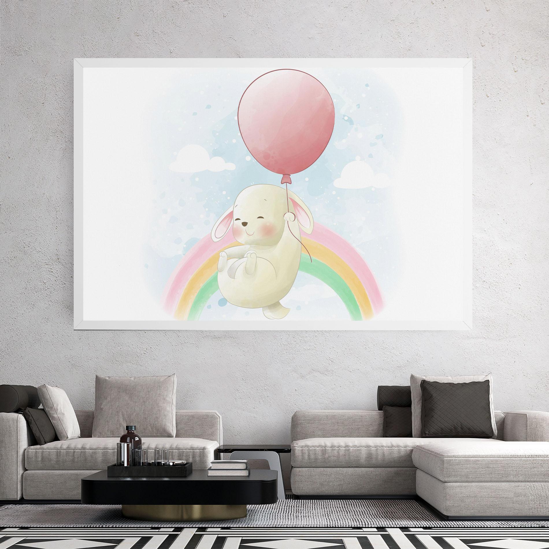 Tablou Canvas Rainbow Bunny Art mockup 2