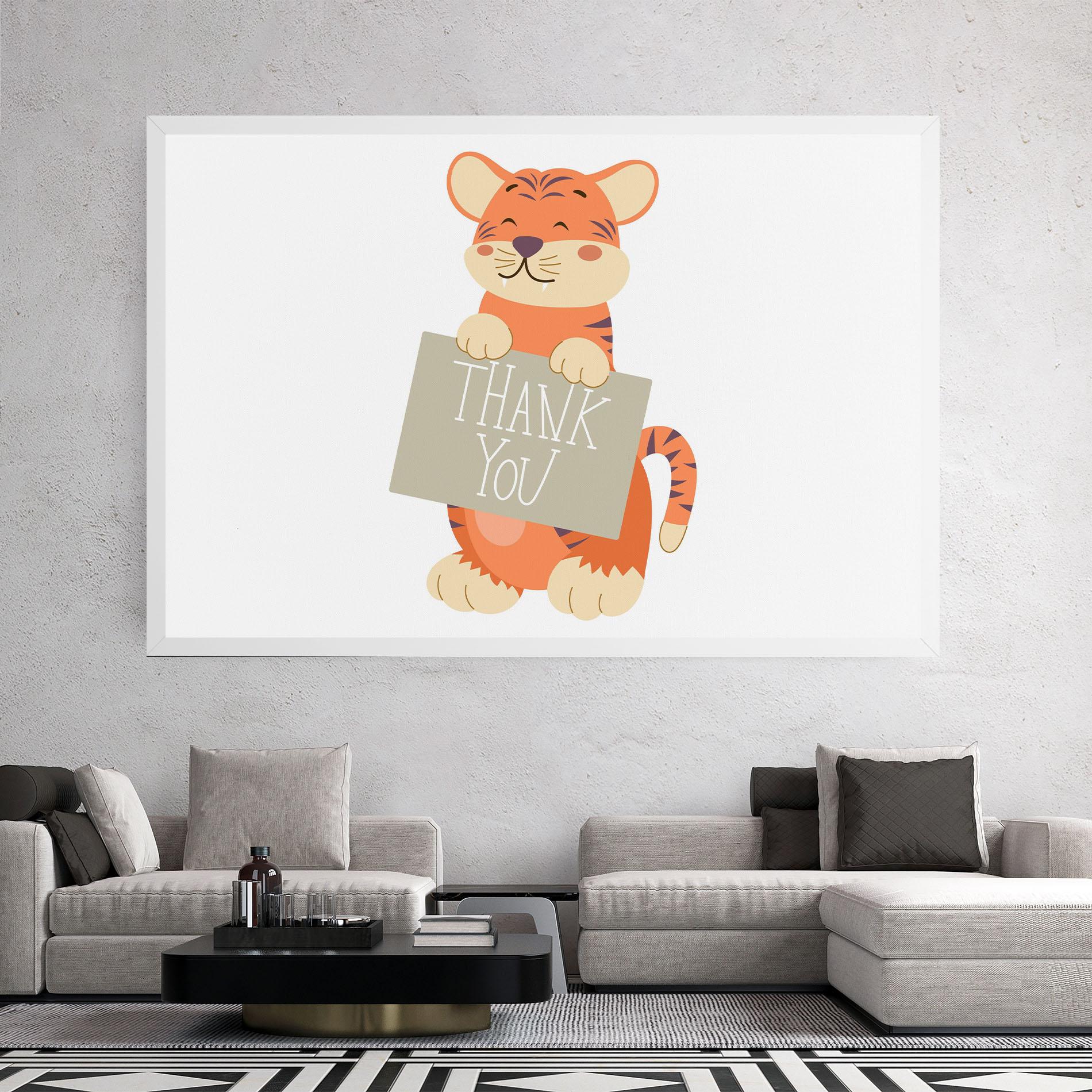 Tablou Canvas Tiger Thank U mockup 2