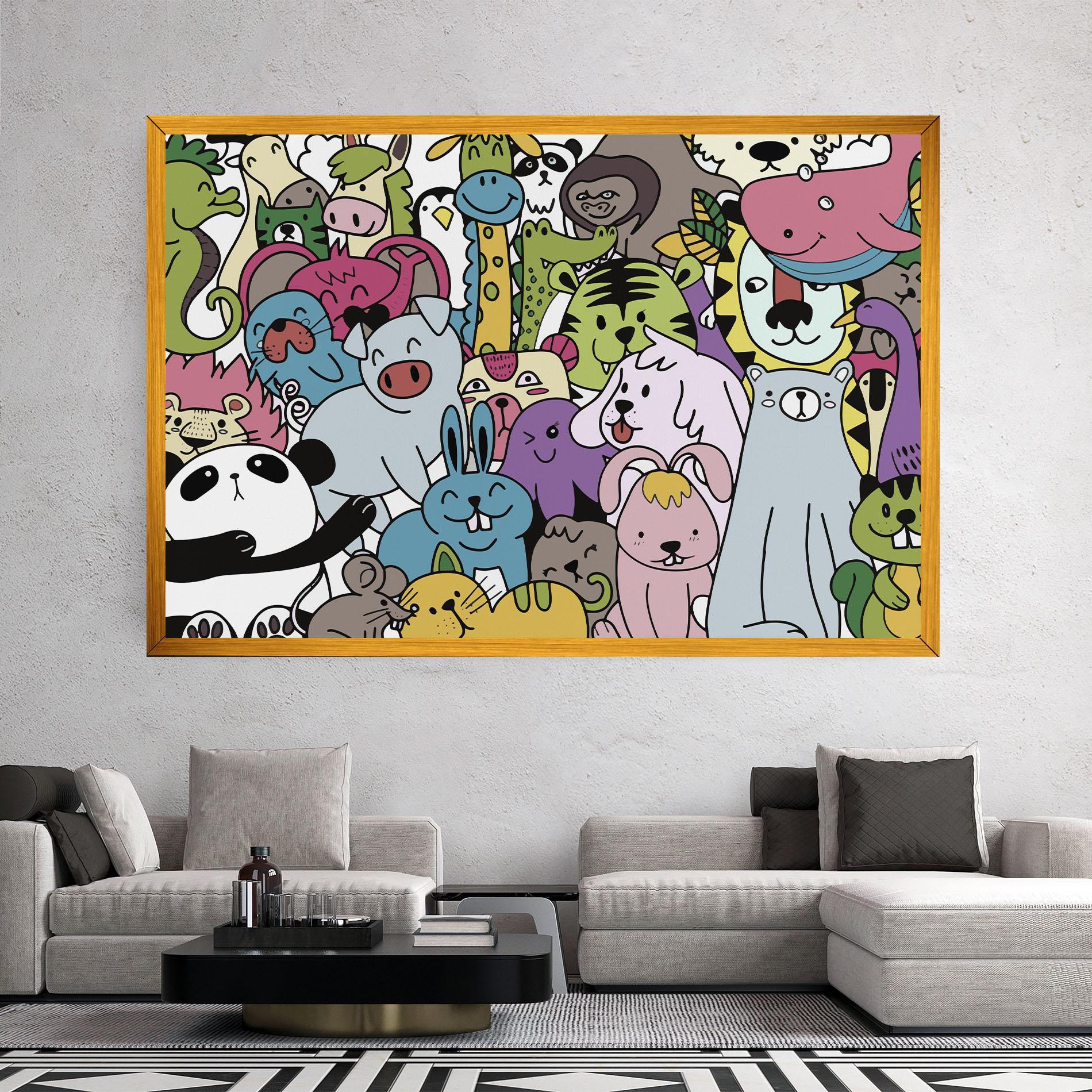 Tablou Canvas Animals Cartoon mockup 2