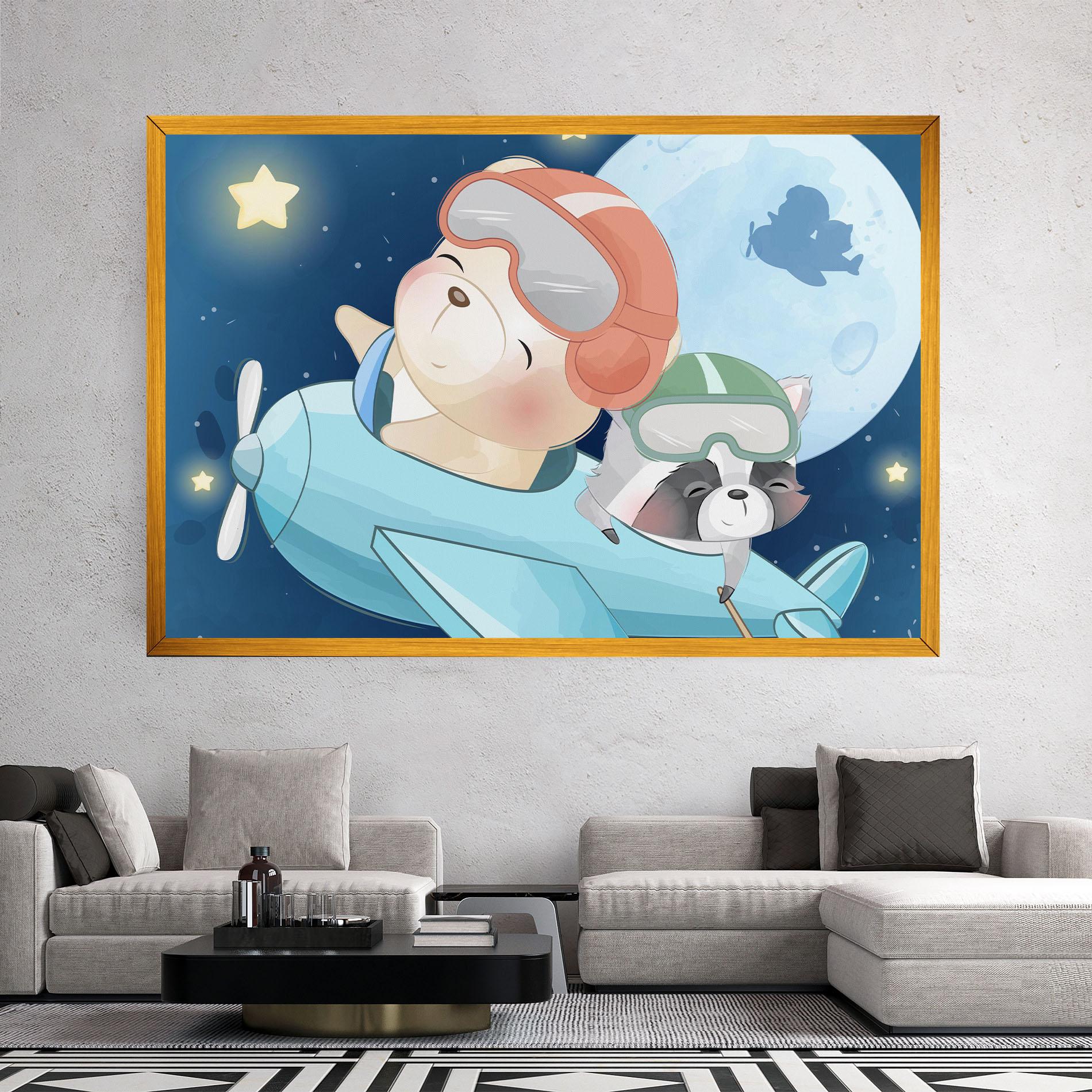 Tablou Canvas Bear Flying Star mockup 2