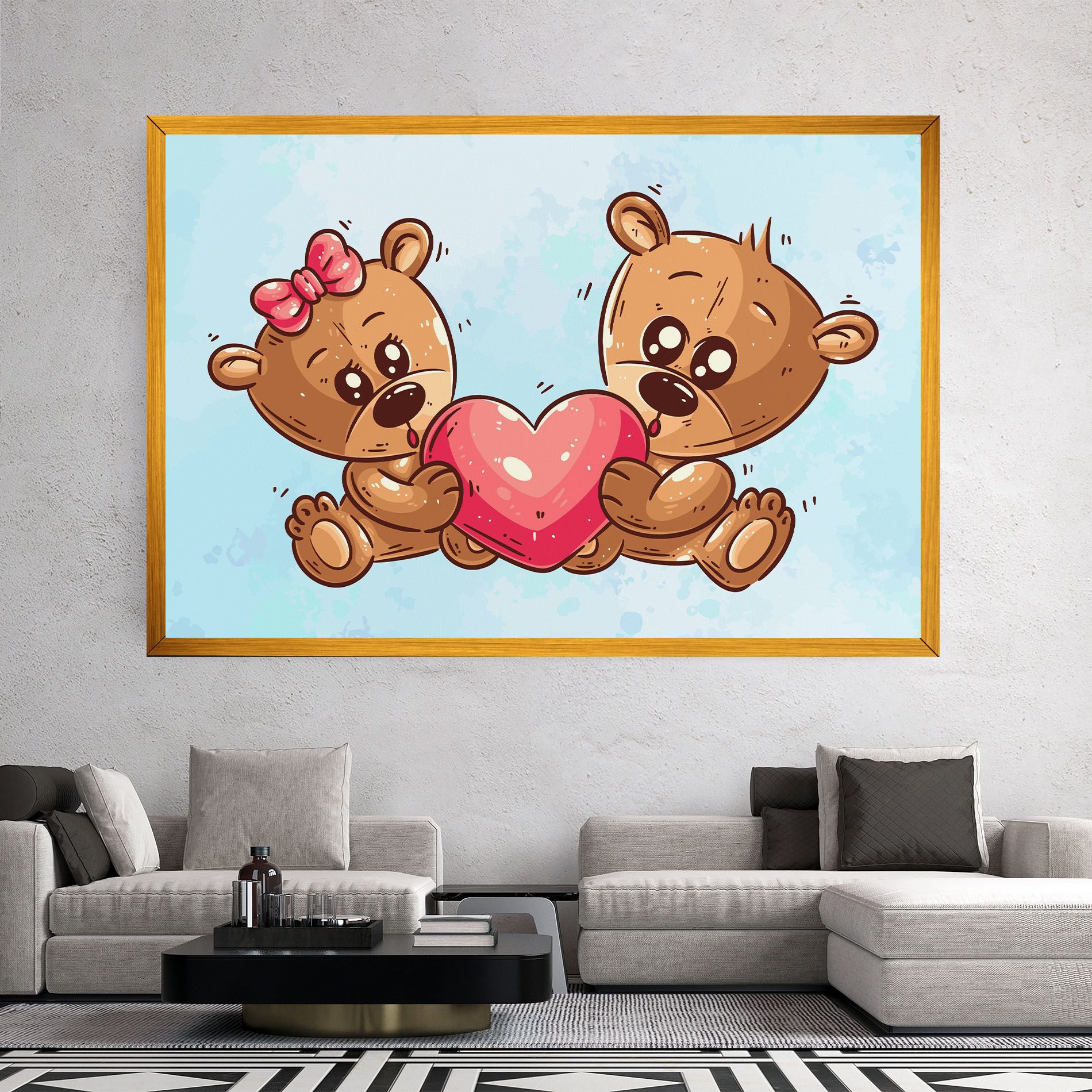 Bear Holding Heart mockup 2