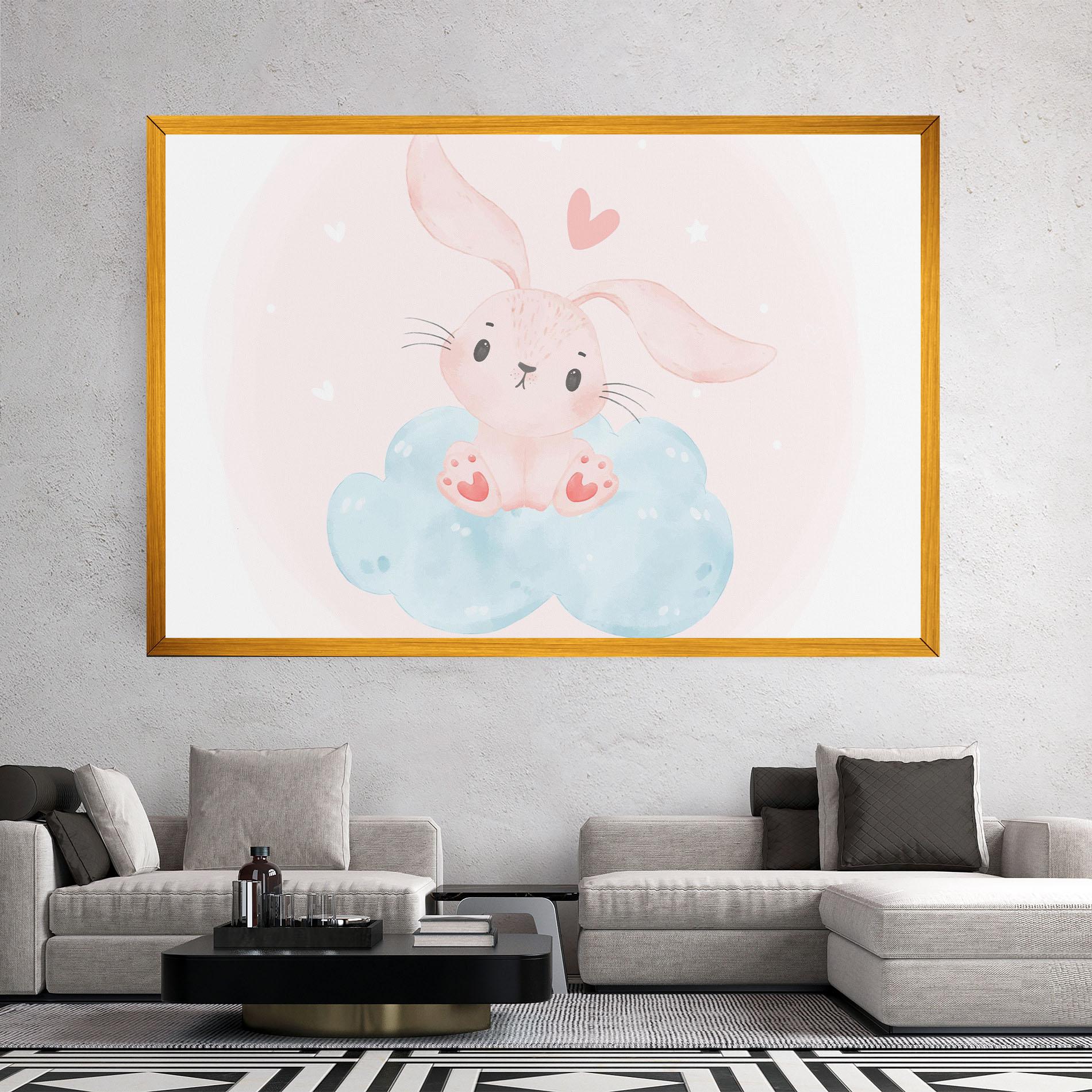 Tablou Canvas Cloud Pink Bunny mockup 2