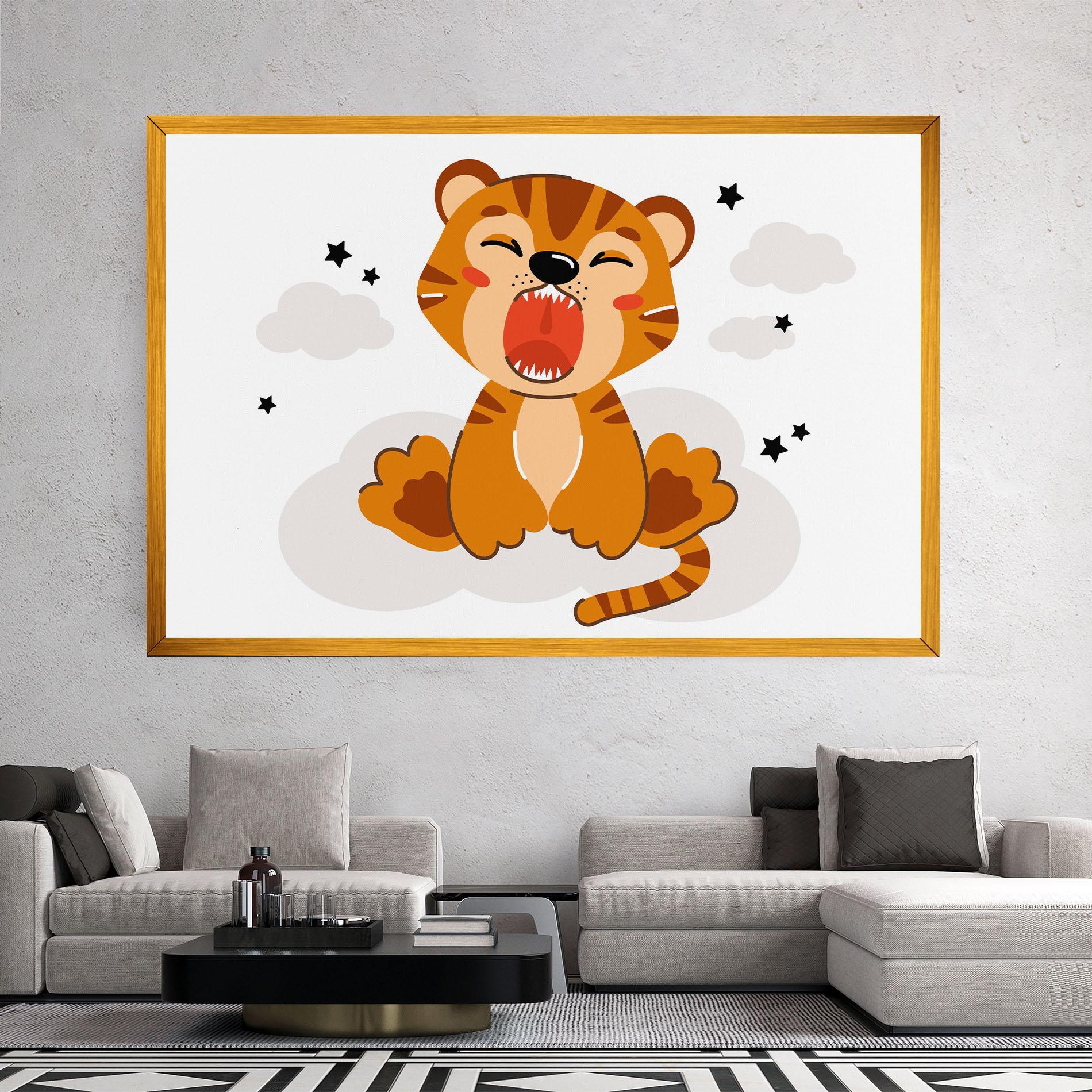 Tablou Canvas Cute Sleepy Tiger mockup 2