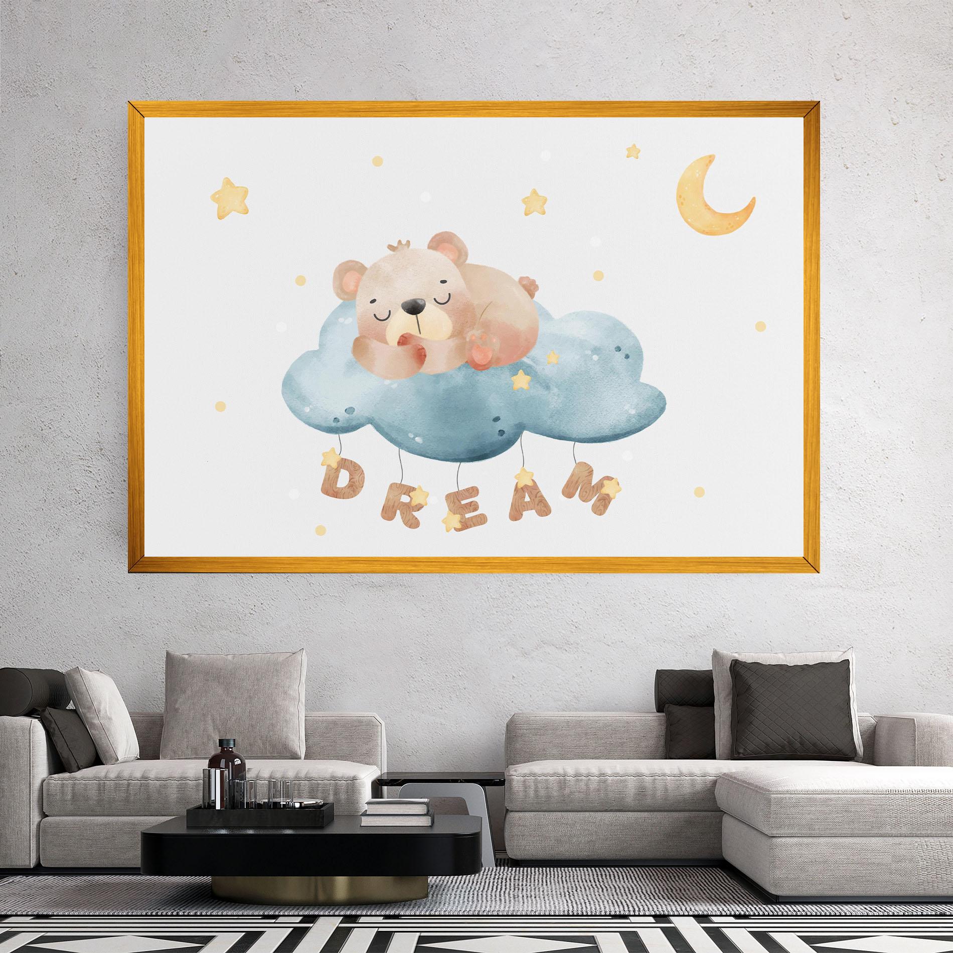 Tablou Canvas Dream Sleepy Bear mockup 2