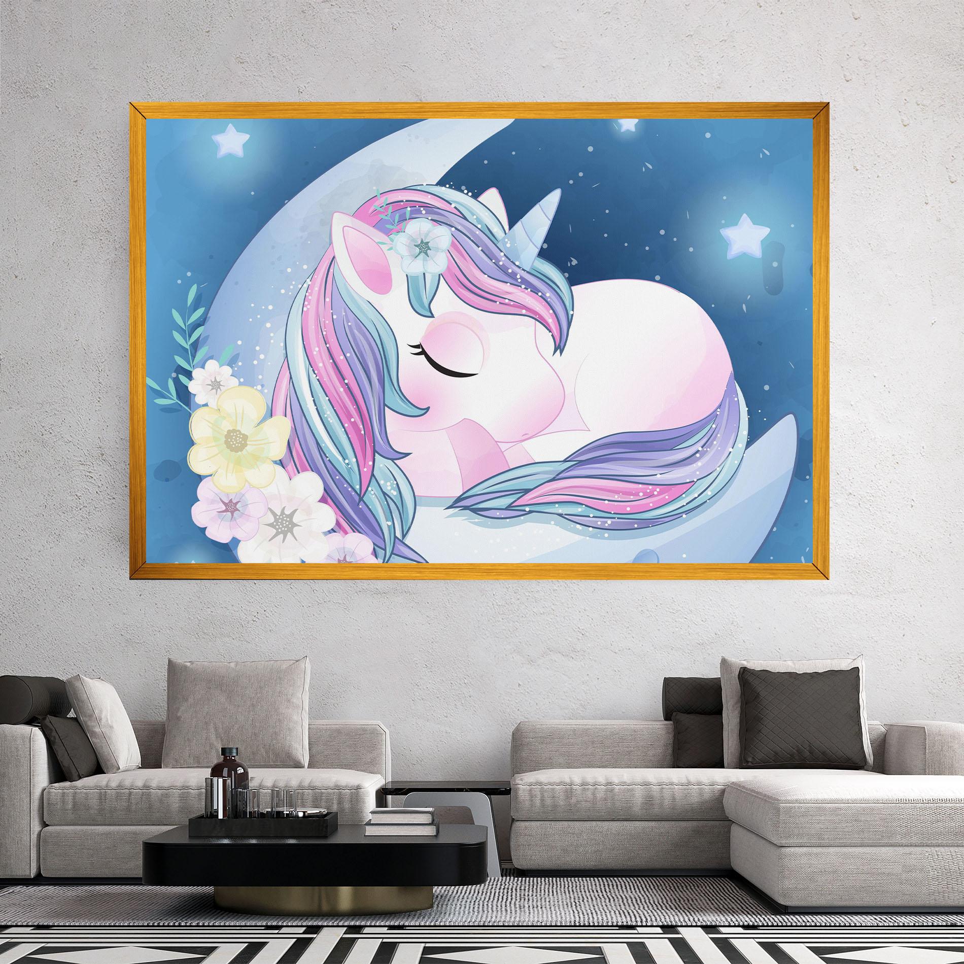 Tablou Canvas Moon Unicorn mockup 2