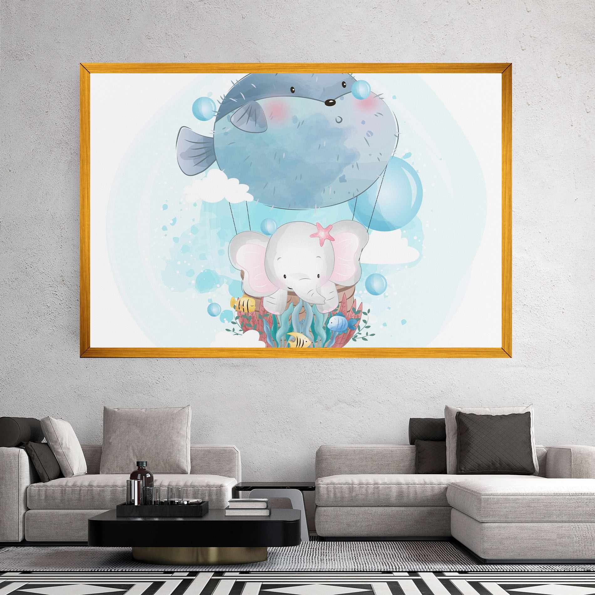 Swiming Elephant mockup 2