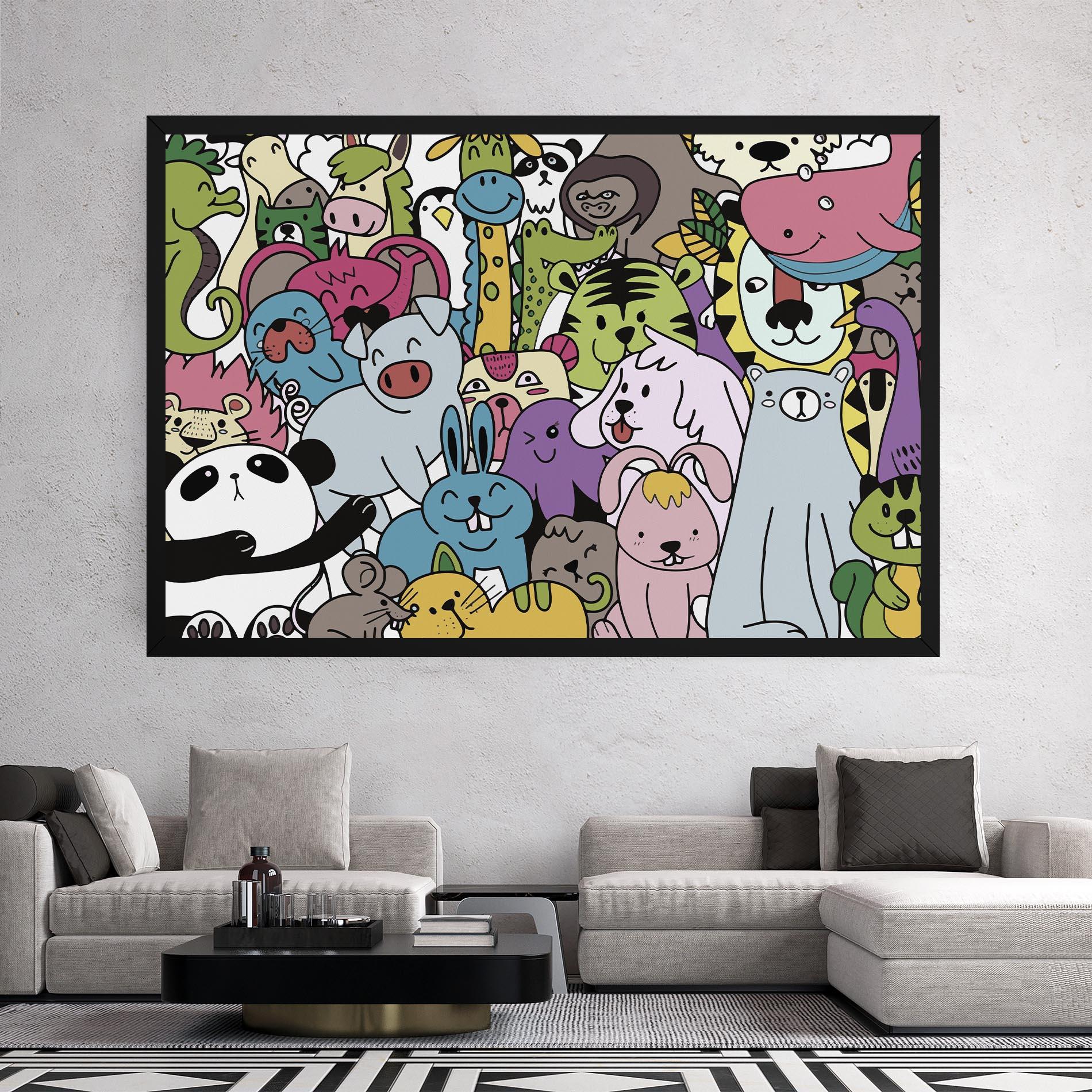 Tablou Canvas Animals Cartoon mockup 2