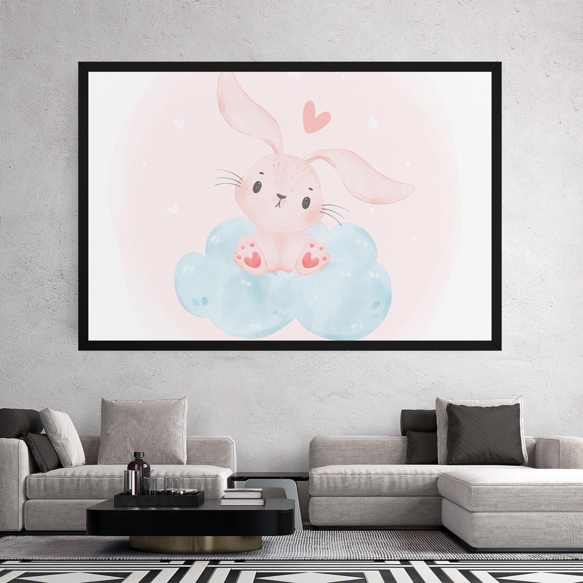 Cloud Pink Bunny mockup 2