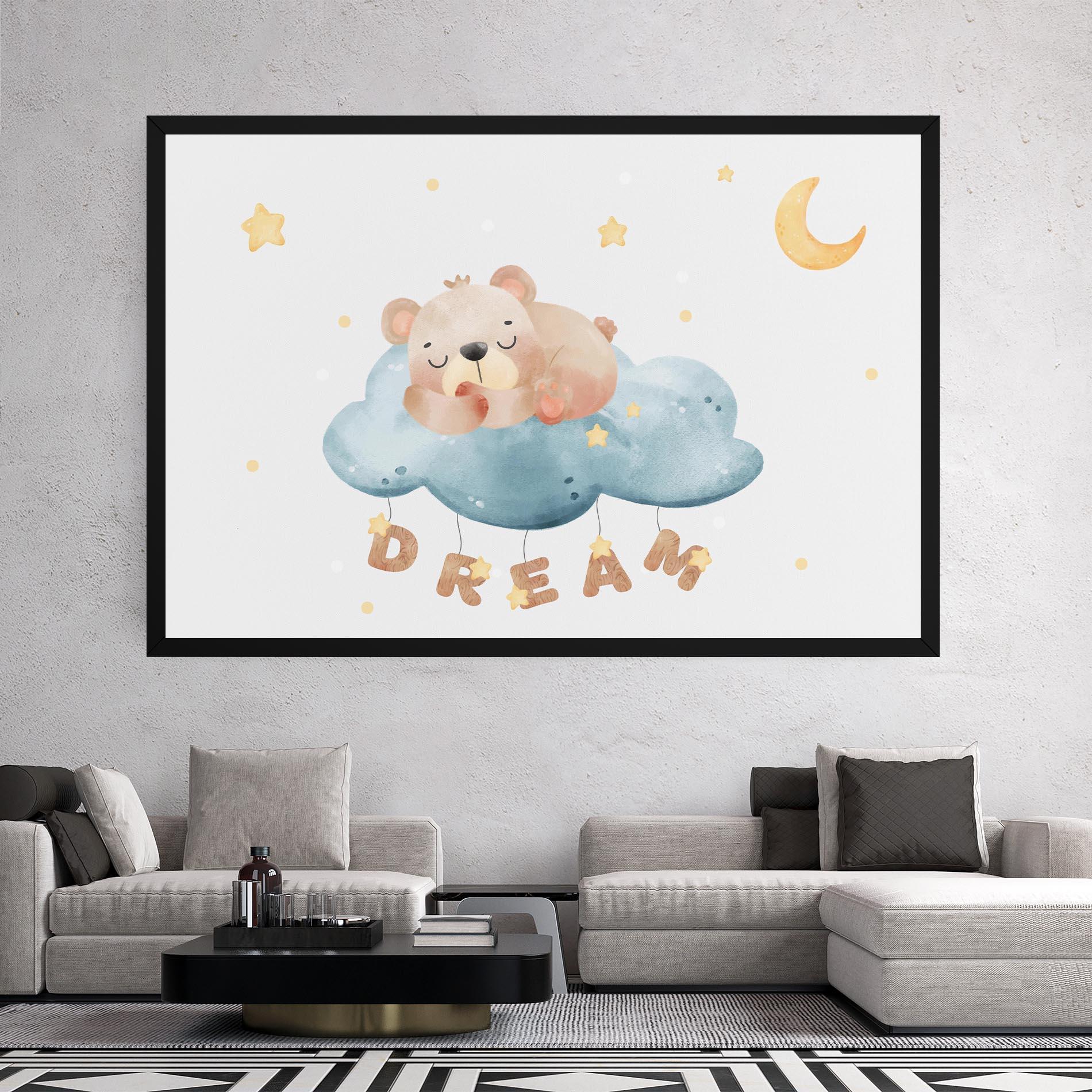 Tablou Canvas Dream Sleepy Bear mockup 2