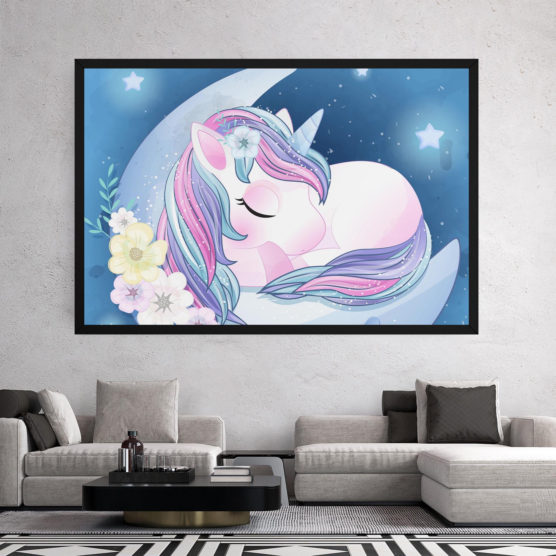 Tablou Canvas Moon Unicorn mockup 2