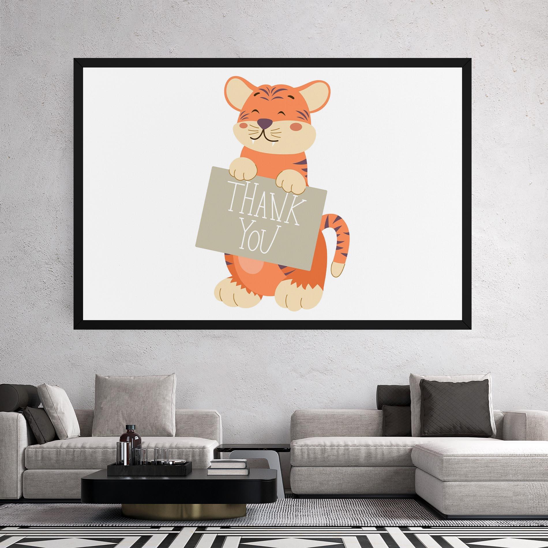 Tablou Canvas Tiger Thank U mockup 2