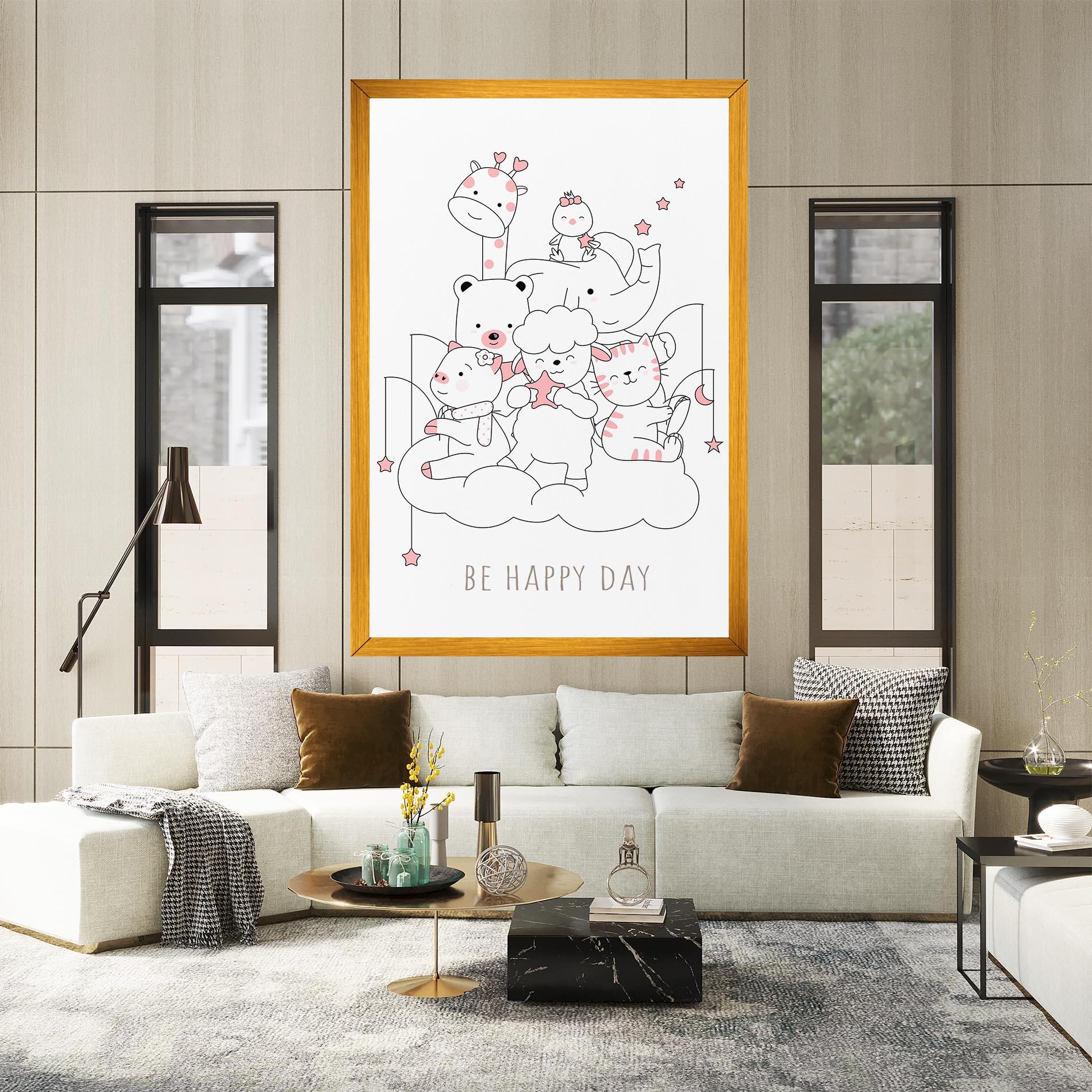 Tablou Canvas Be Happy Day mockup 2