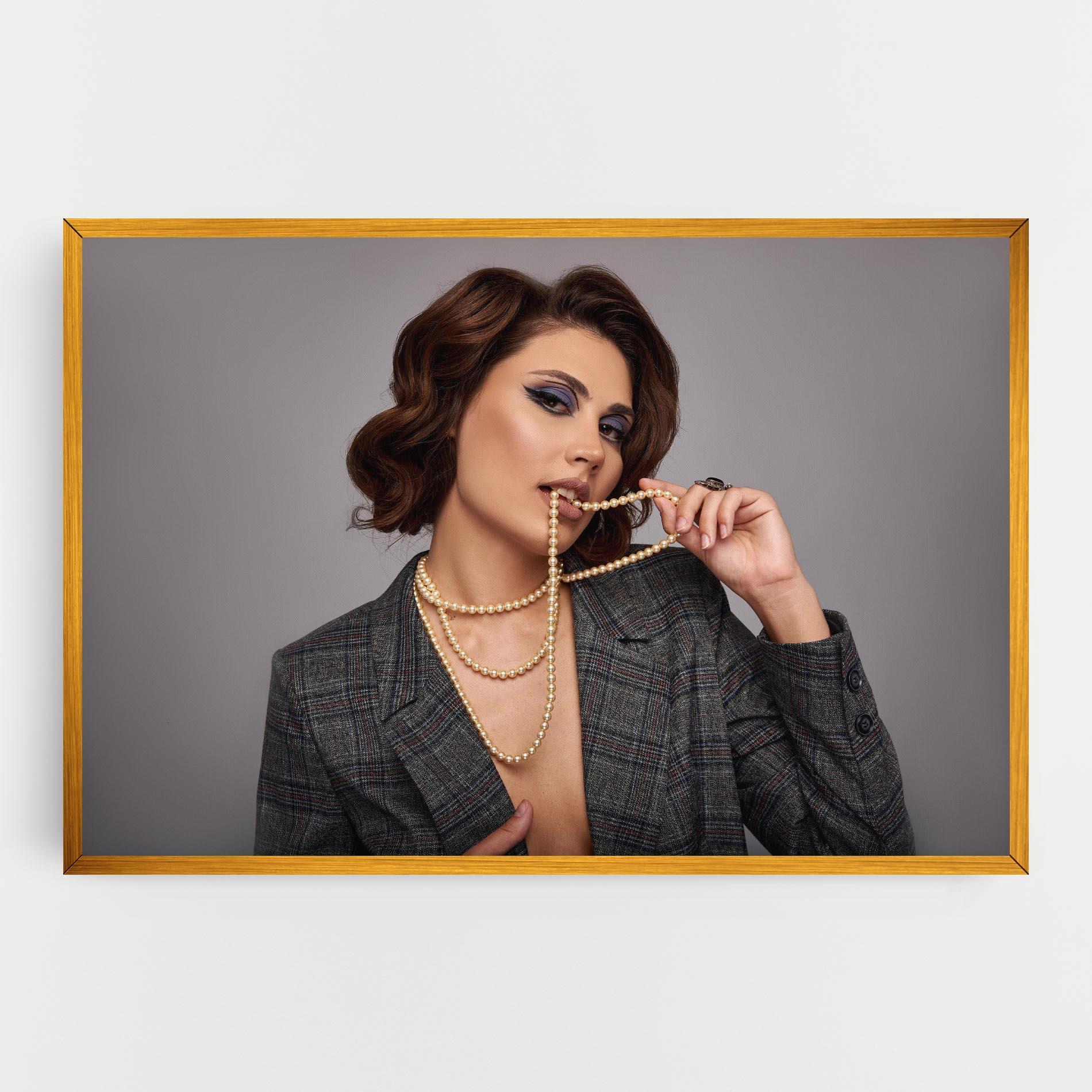 Tablou Canvas Gold Pearls mockup 0