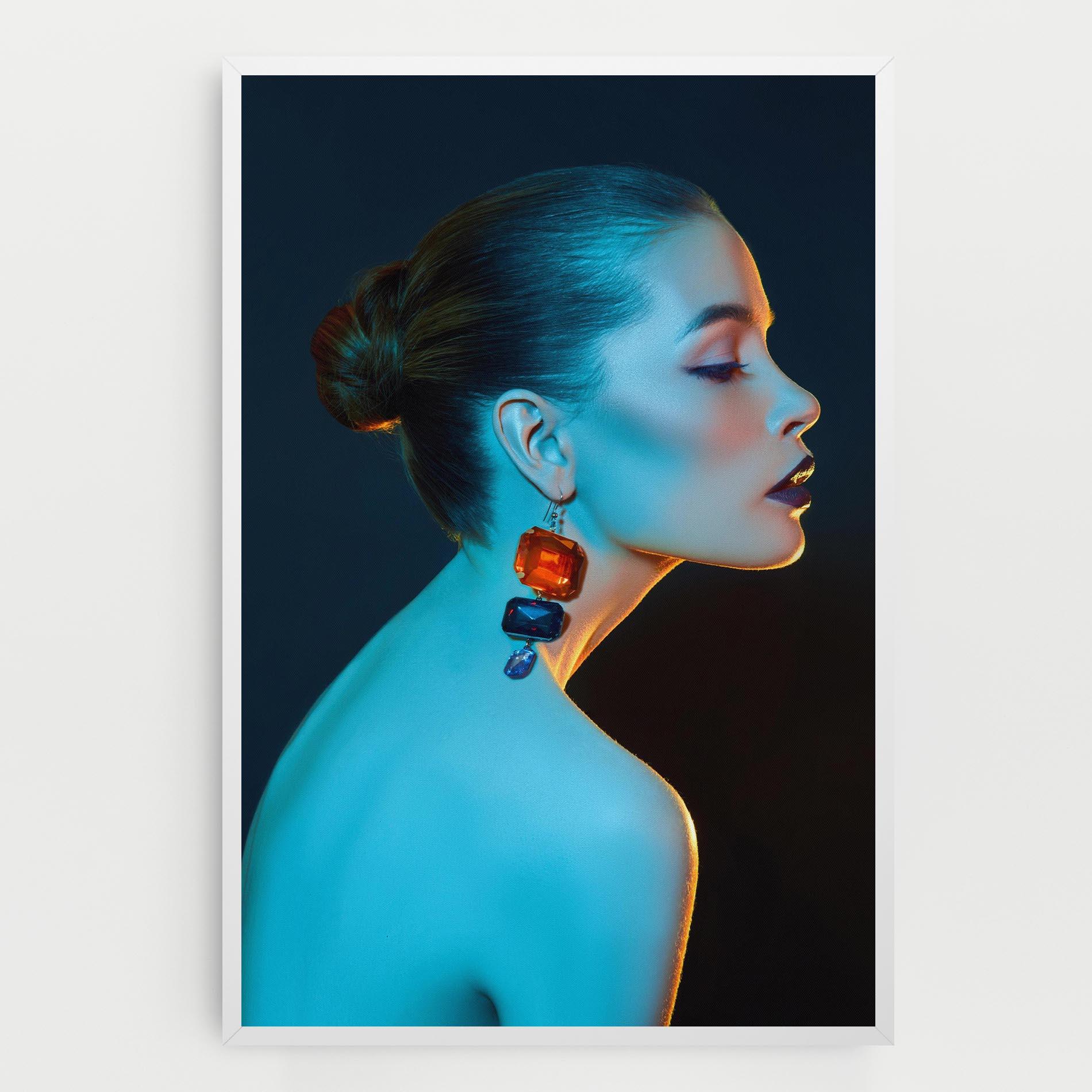 Tablou Canvas Blue Light Earring mockup 0