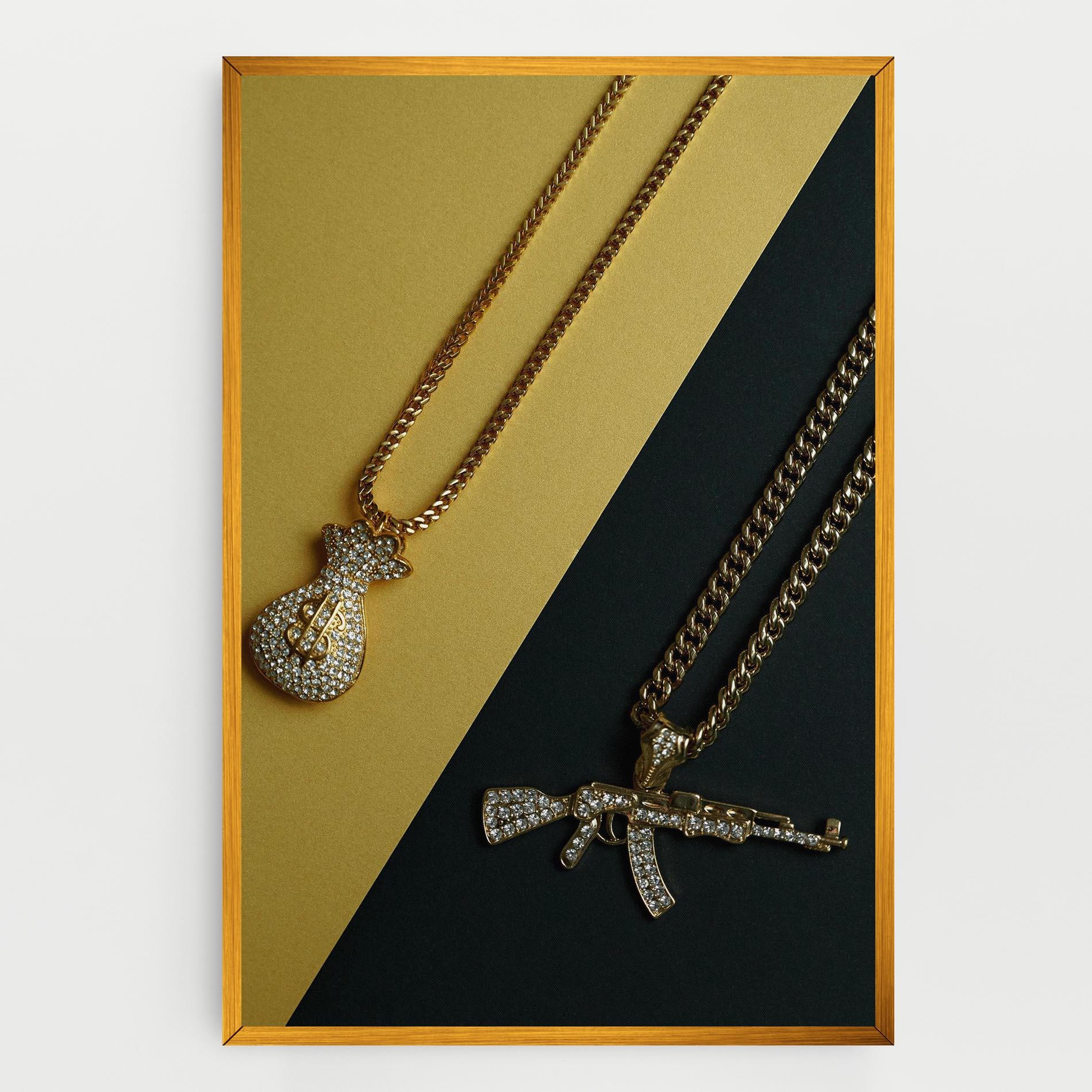 Tablou Canvas Gun Neckace mockup 0