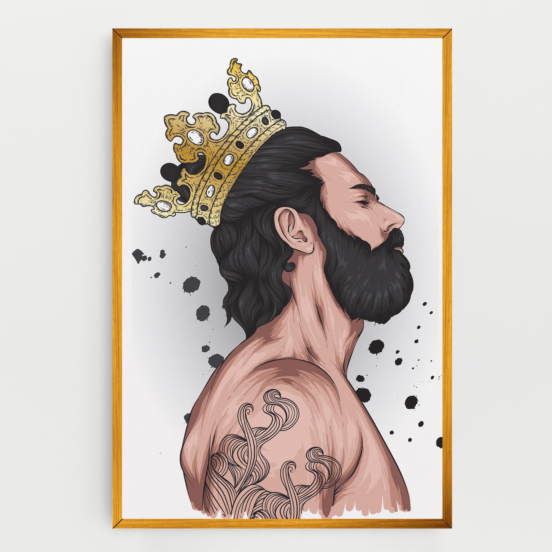 Tablou Canvas Male With Crown mockup 0