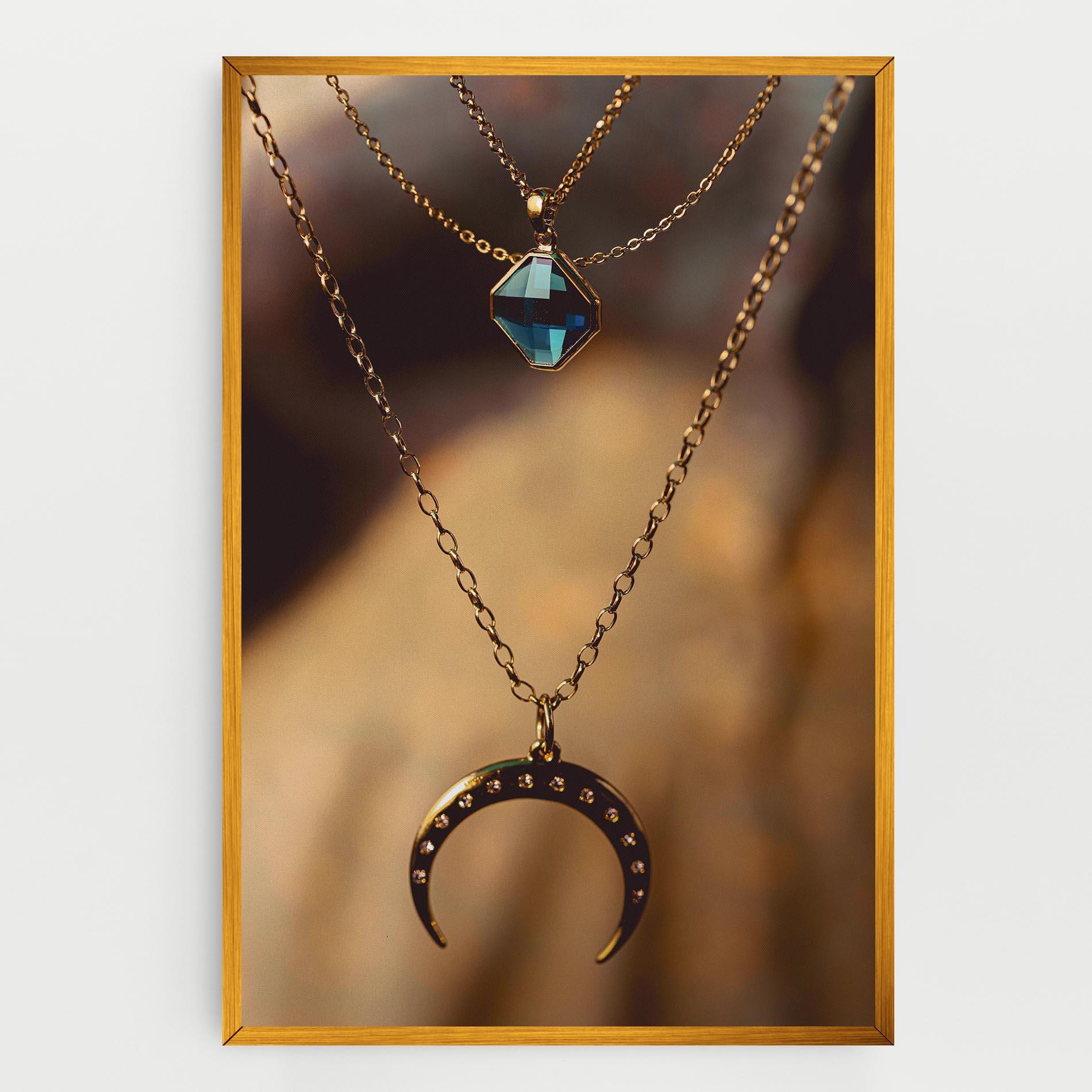 Tablou Canvas Moon Blue Necklace mockup 0