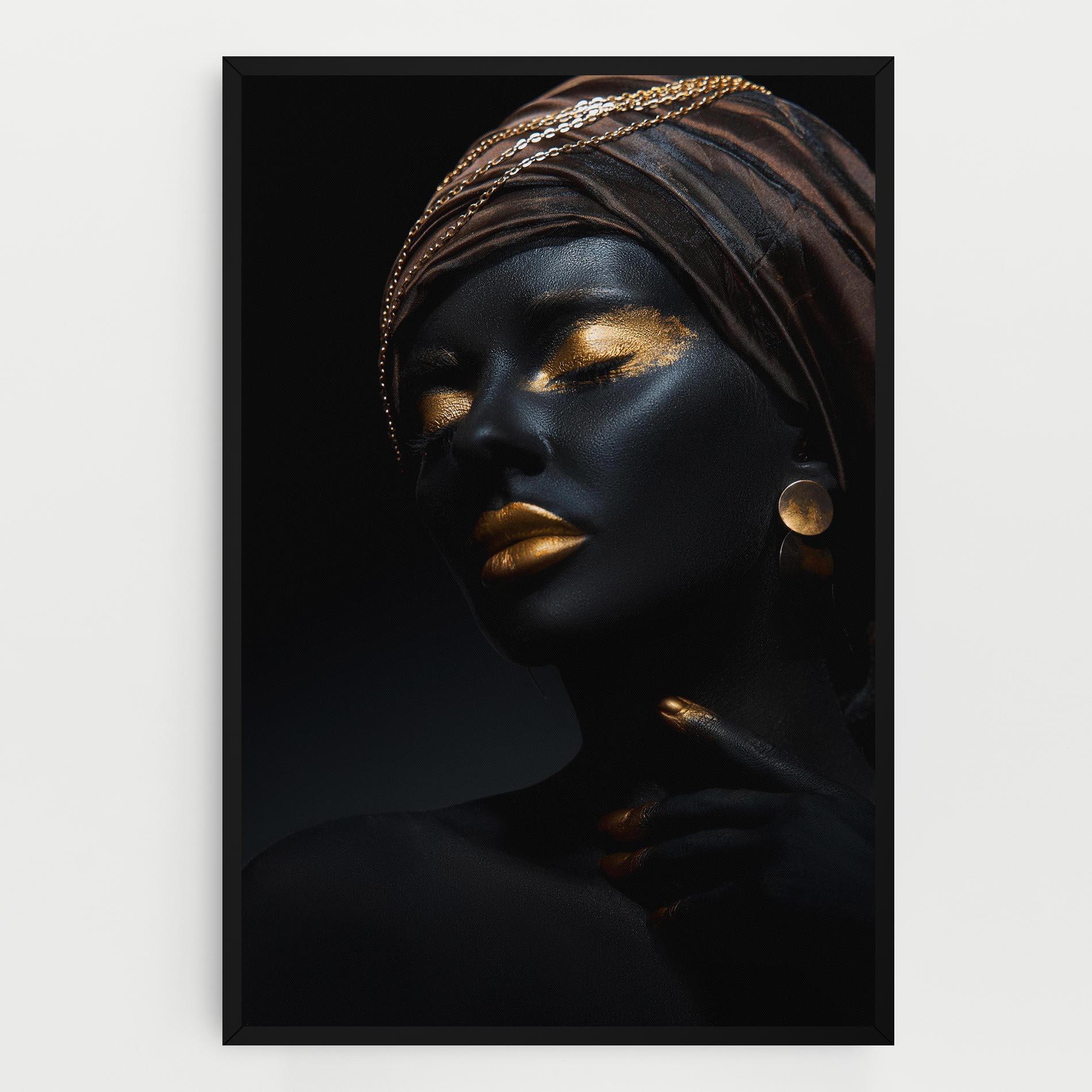 Tablou Canvas Gold Accessory And Makeup mockup 0