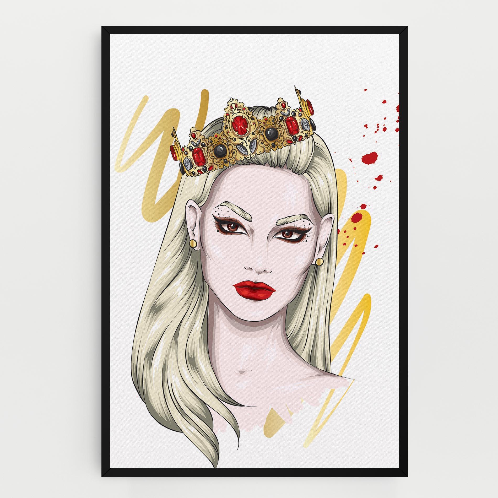 Tablou Canvas Gold Crown Woman mockup 0