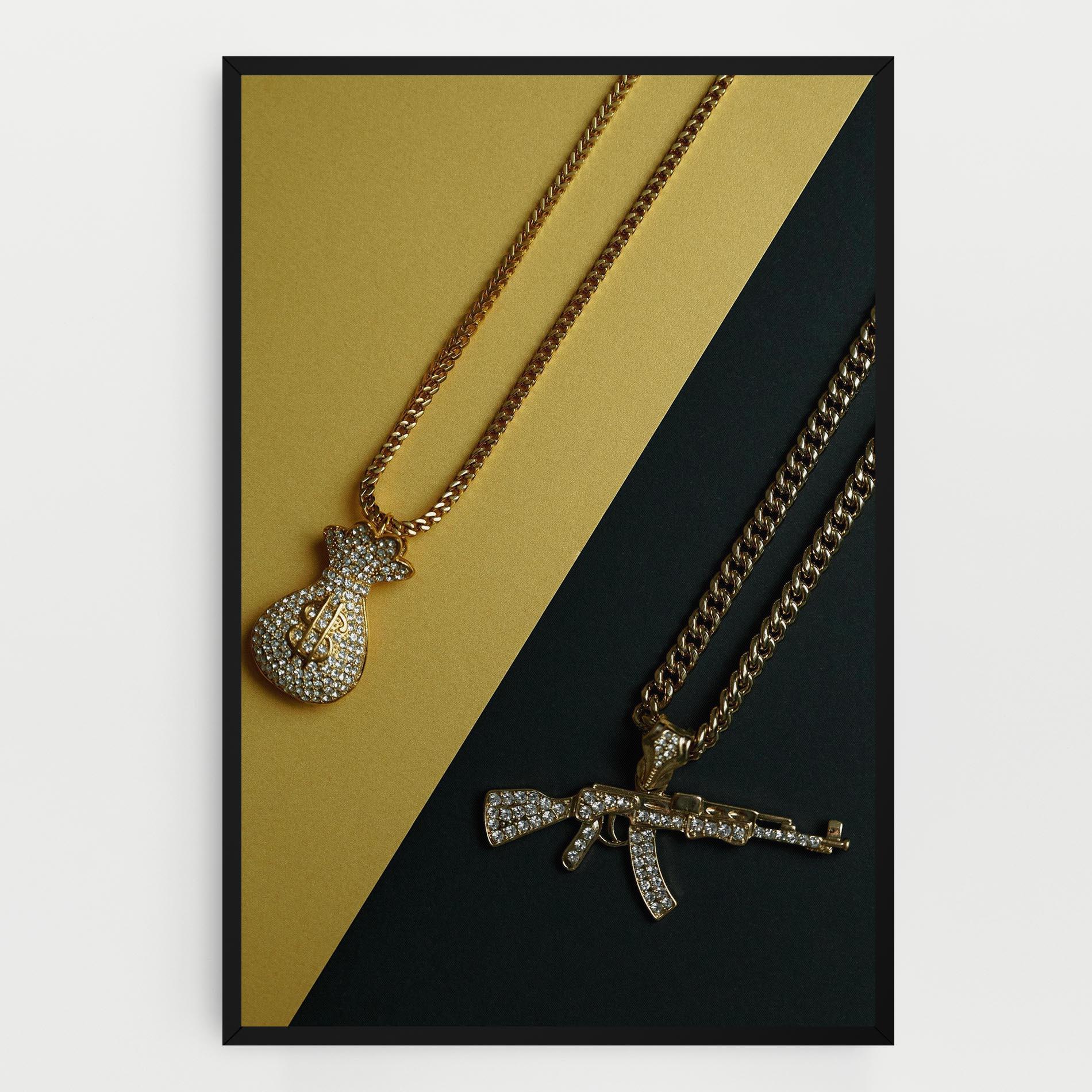 Tablou Canvas Gun Neckace mockup 0