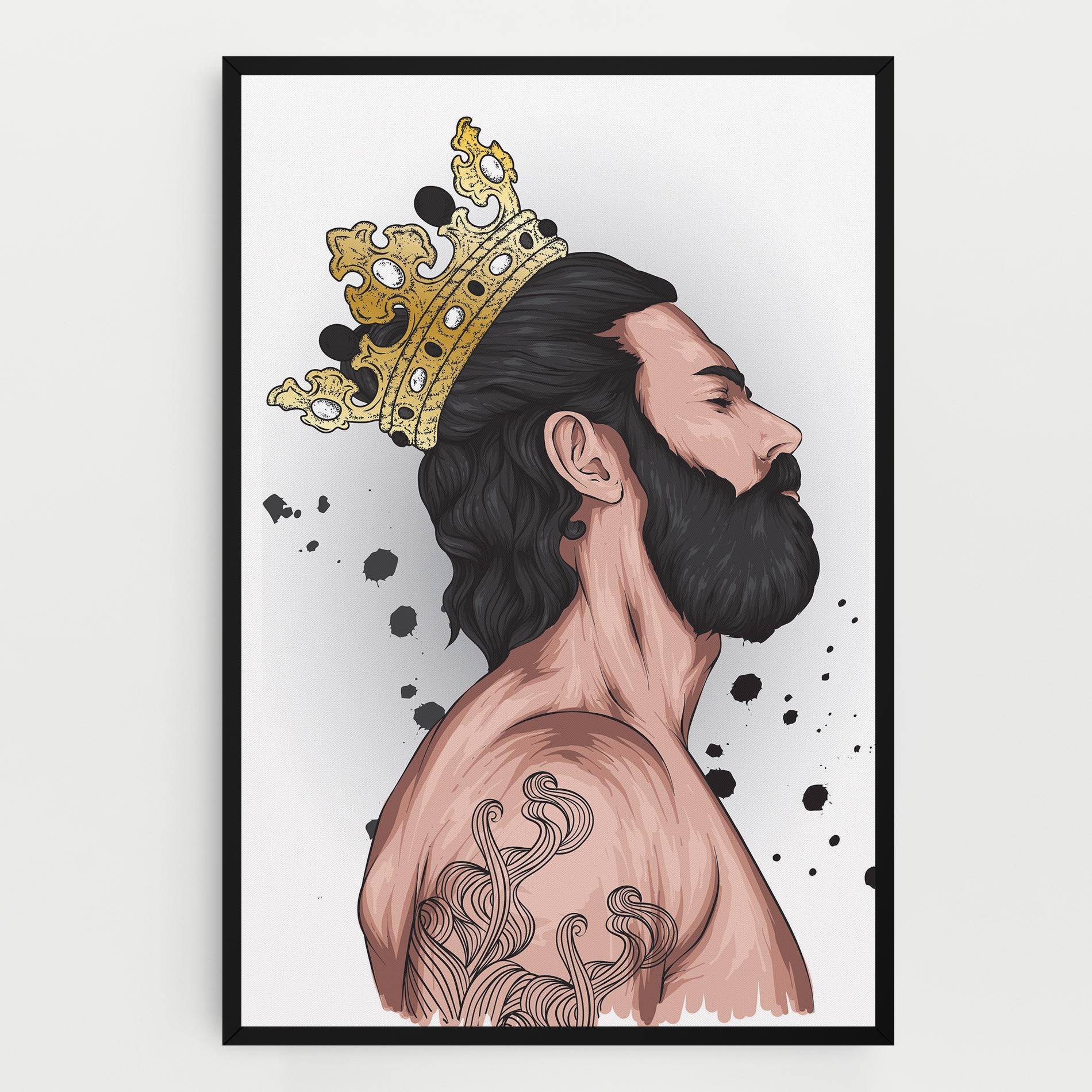 Tablou Canvas Male With Crown mockup 0