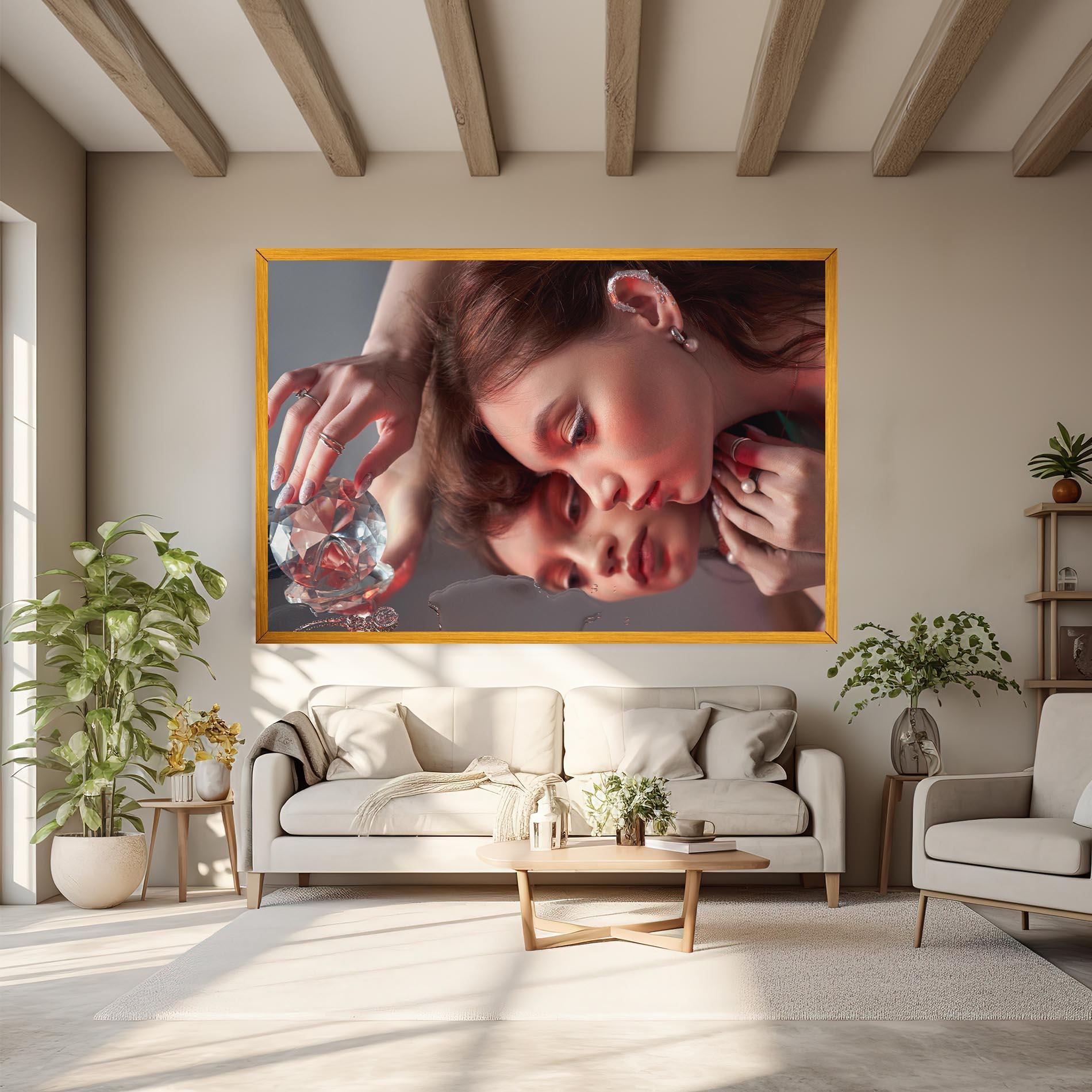 Tablou Canvas Big Diamond Hand mockup 6