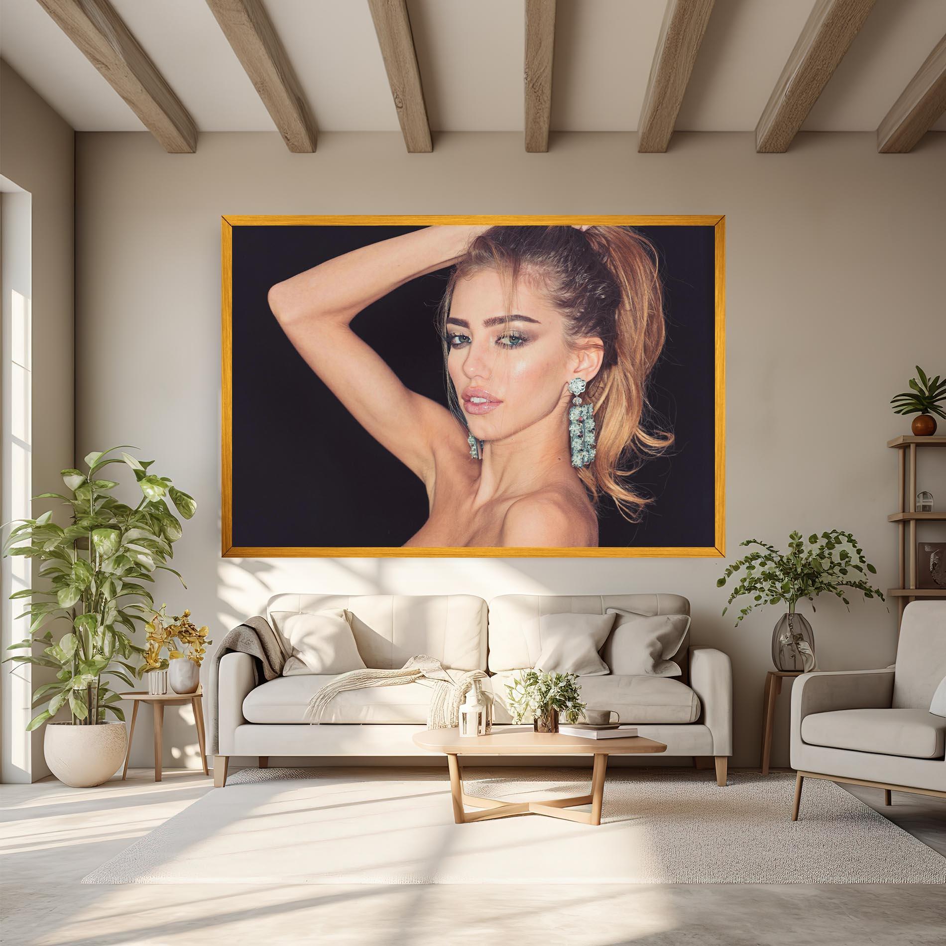 Tablou Canvas Flower Earrings mockup 6