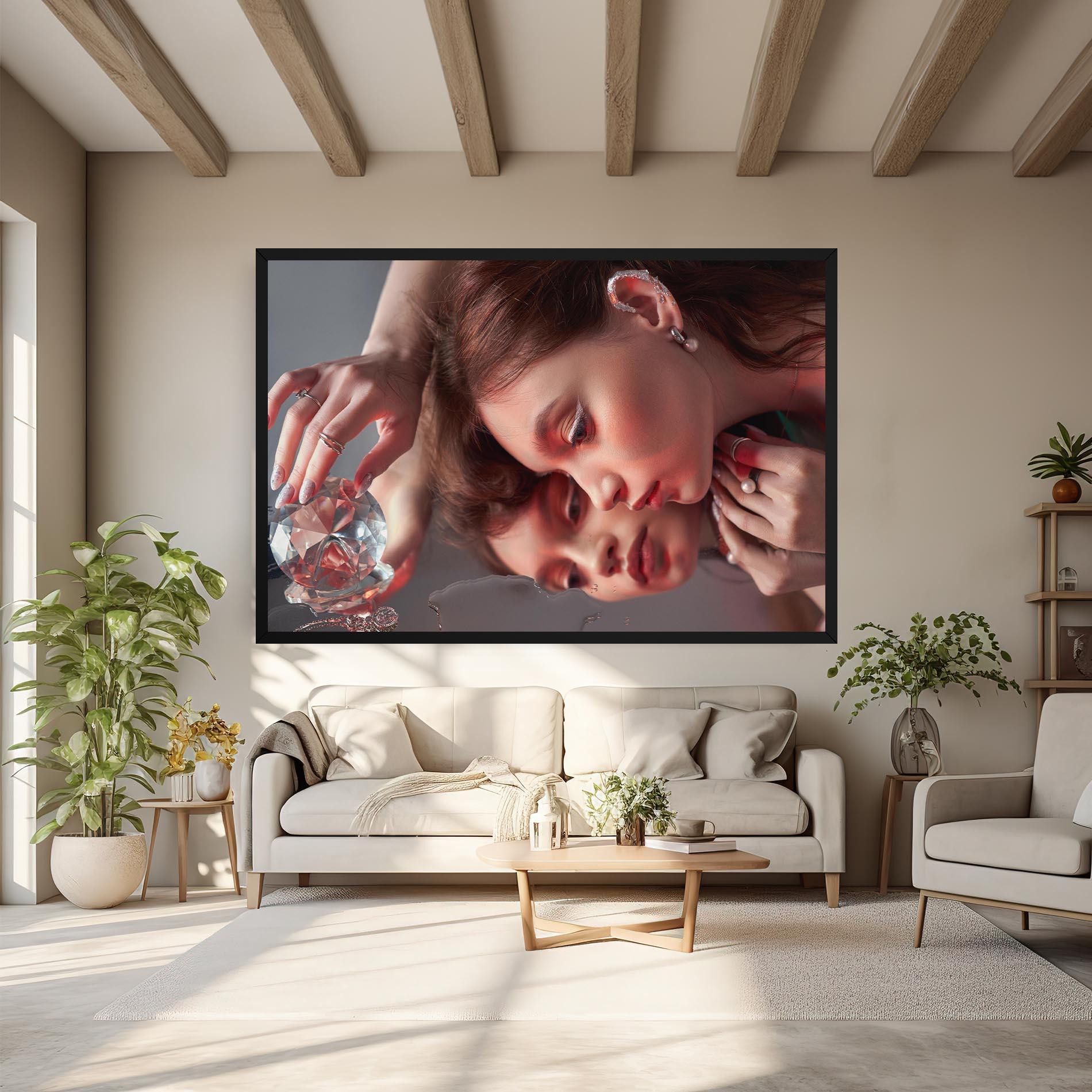 Tablou Canvas Big Diamond Hand mockup 6