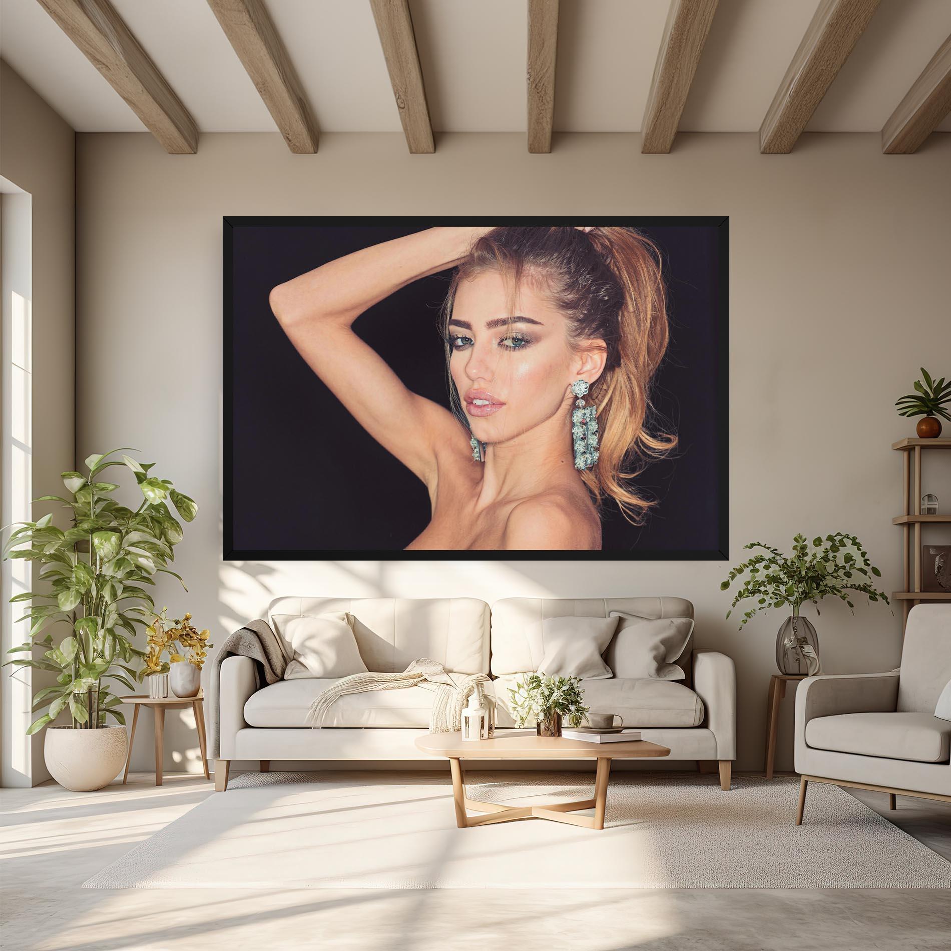 Tablou Canvas Flower Earrings mockup 6