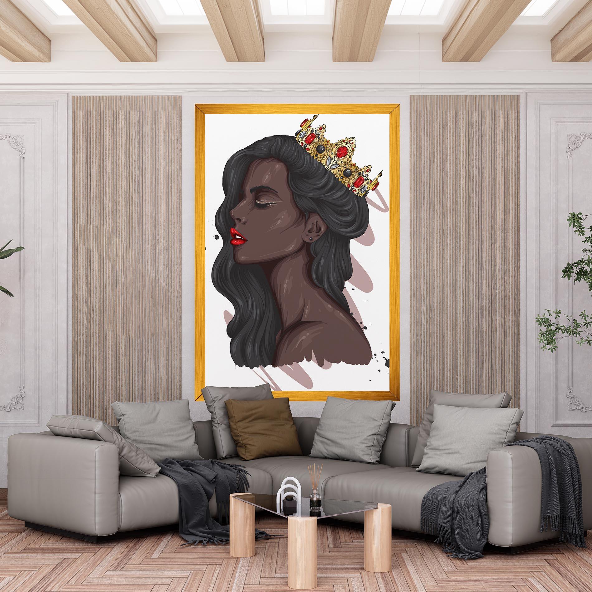 Tablou Canvas Black Woman With Crown mockup 6