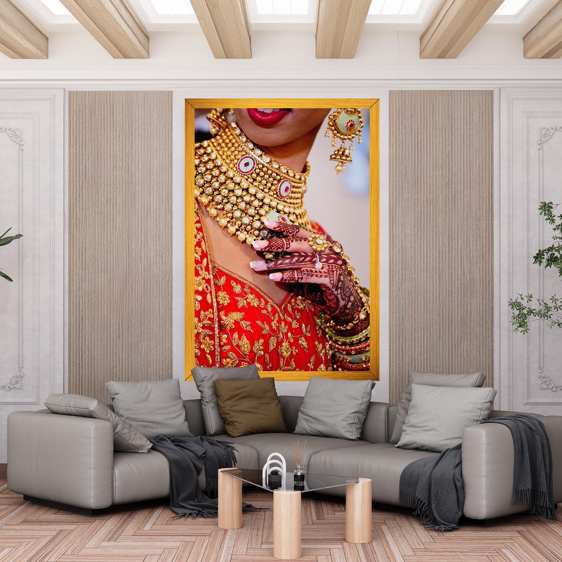 Tablou Canvas Gold Beautiful Jewelry mockup 6