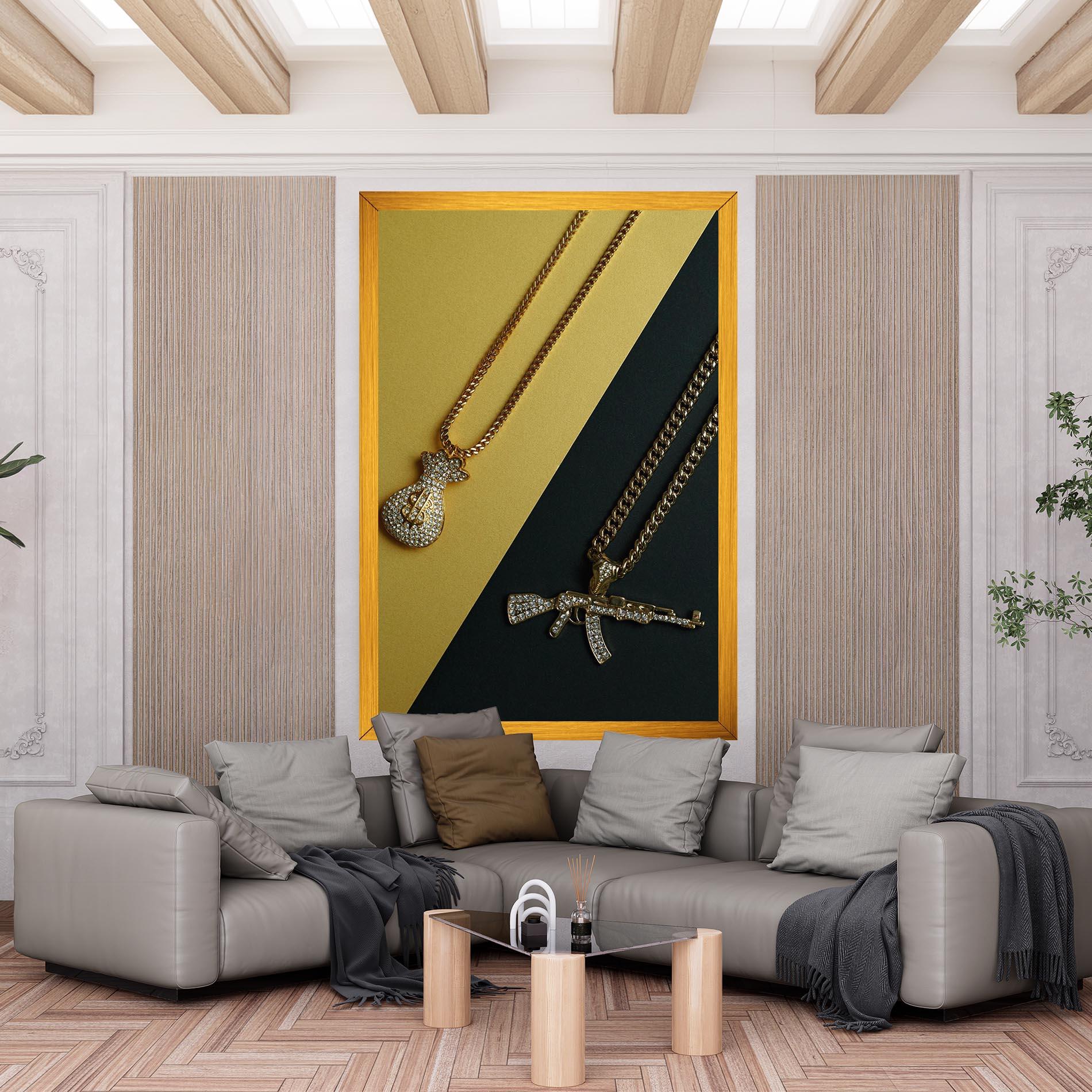 Tablou Canvas Gun Neckace mockup 6